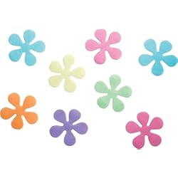 Revestimiento Para Bañeras iDesign Juego de 8 Adhesivos Antideslizantes para la Ducha, Pegatinas Decorativas de plástico con diseño de Flores, Accesorios para bañera con ventosas, Multicolor