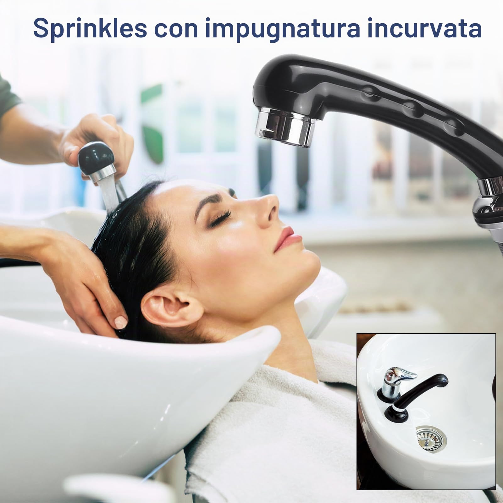 Ugello doccia con tubo shampoo letto ciotola soffione doccia soffione doccia soffione doccia parrucchiere salone doccia parrucchiere lavandino soffione doccia tubo bagno rubinetti doccetta