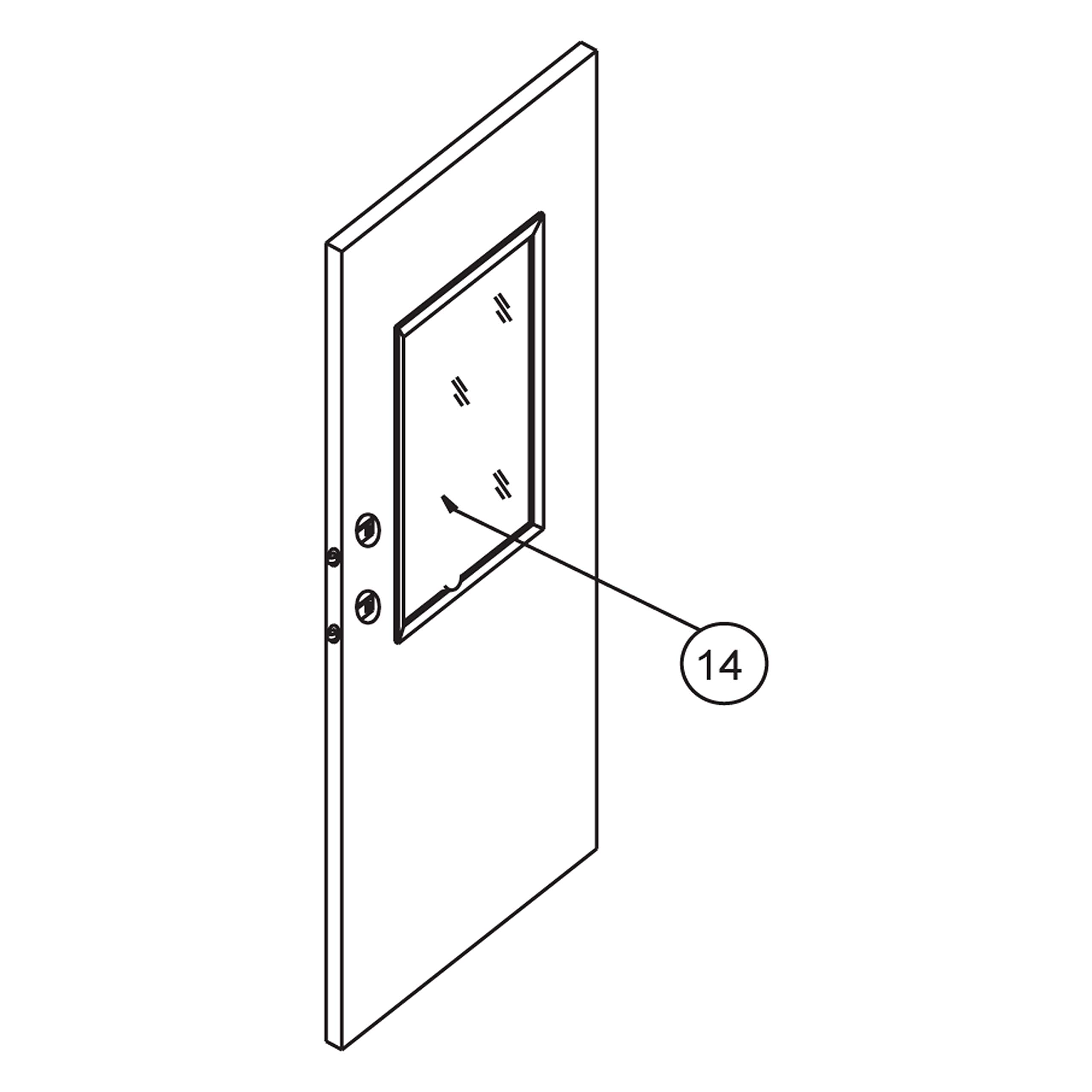 Photo 1 of Dexter 12X21 Round Corner Obscure Safety Glass Window