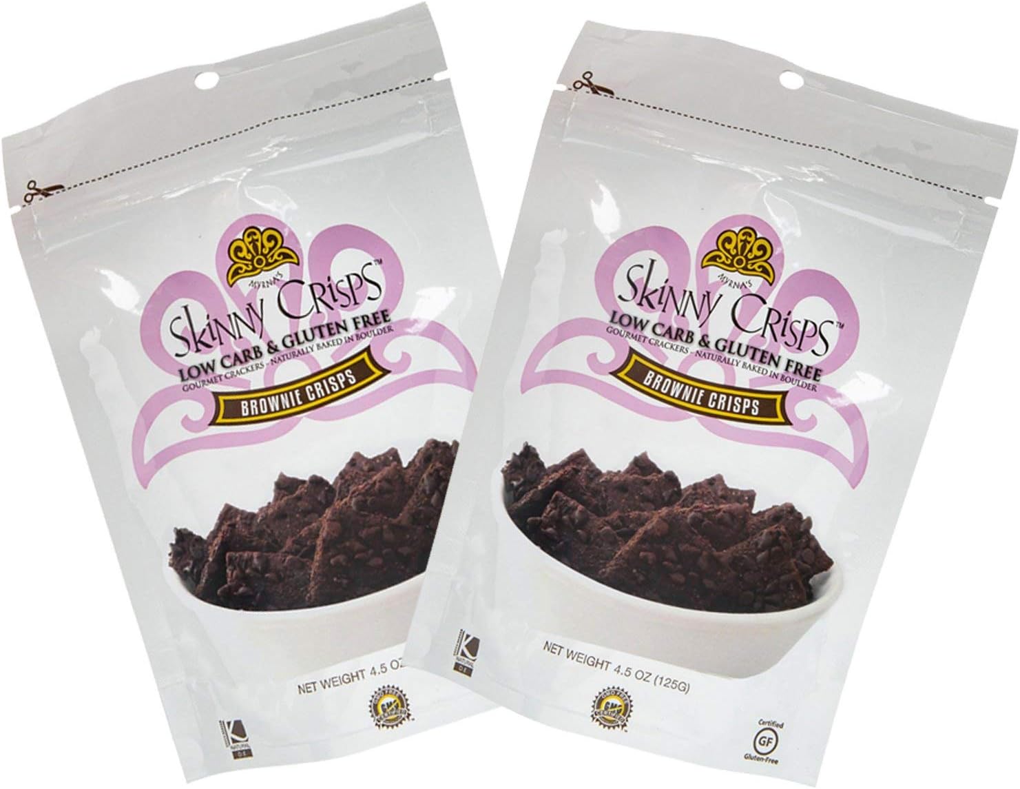 Skinny Crisps Brownie Gluten Free Crackers (Pack of 2)