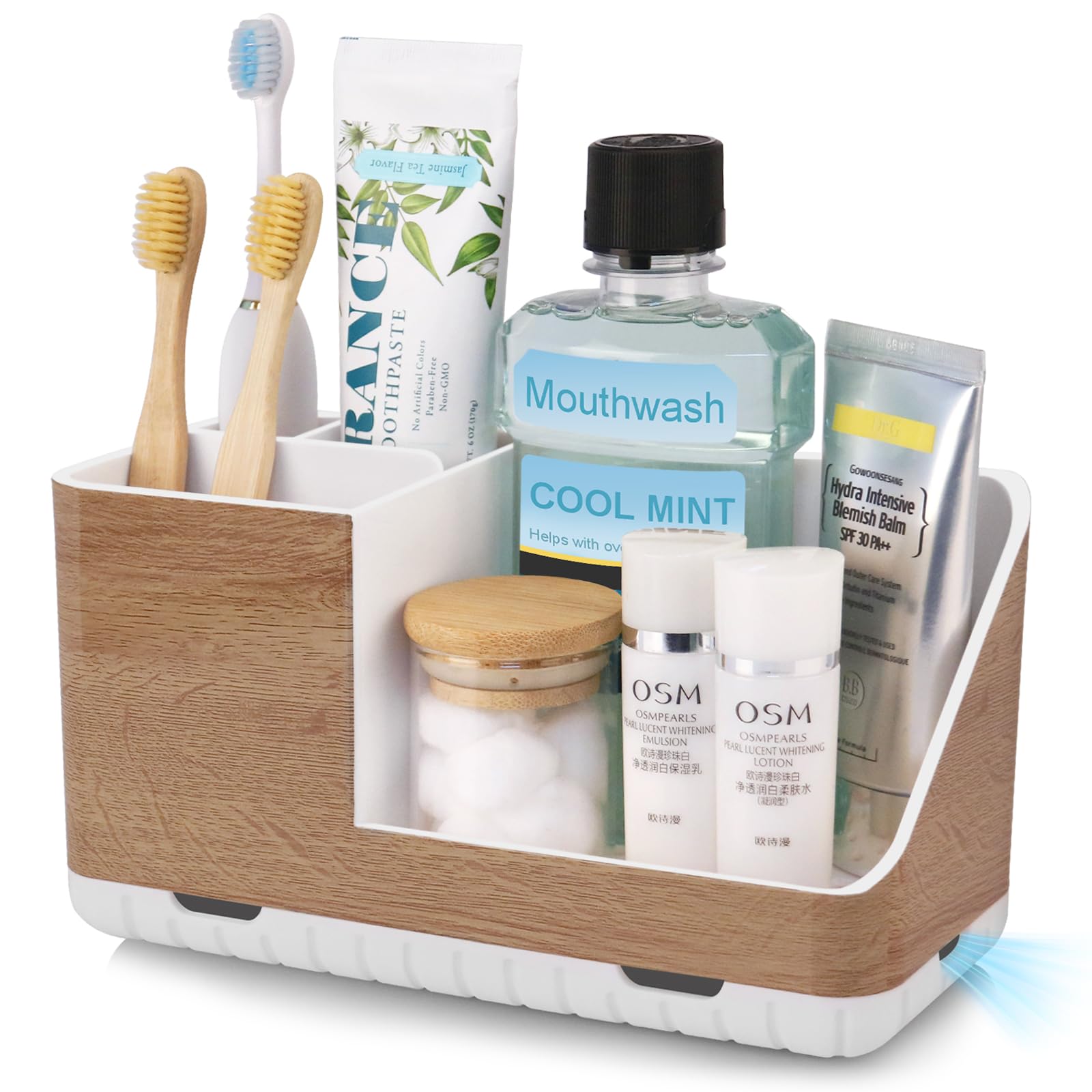 PARKMANI Toothbrush Holders for Bathroom Countertop Kids Electric Toothbrush and Toothpaste Holder