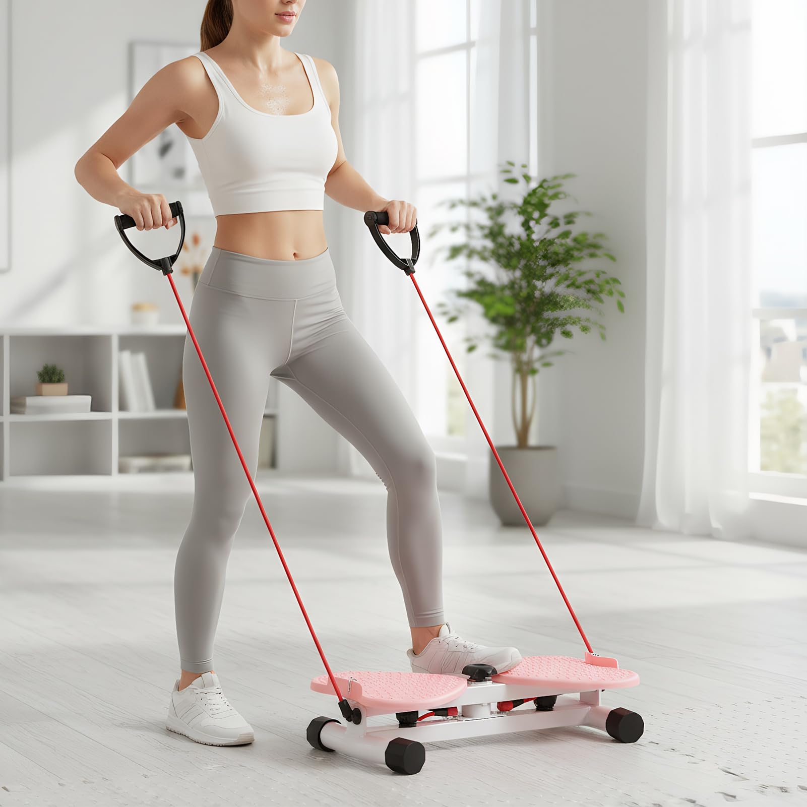 Maszyna do skręcania talii – antypoślizgowe bezgłośne narzędzie fitness, kompaktowy i skuteczny sprzęt do tonowania ciała, maszyna do ćwiczeń brzucha, treningu podstawowego, siłowni lub domu