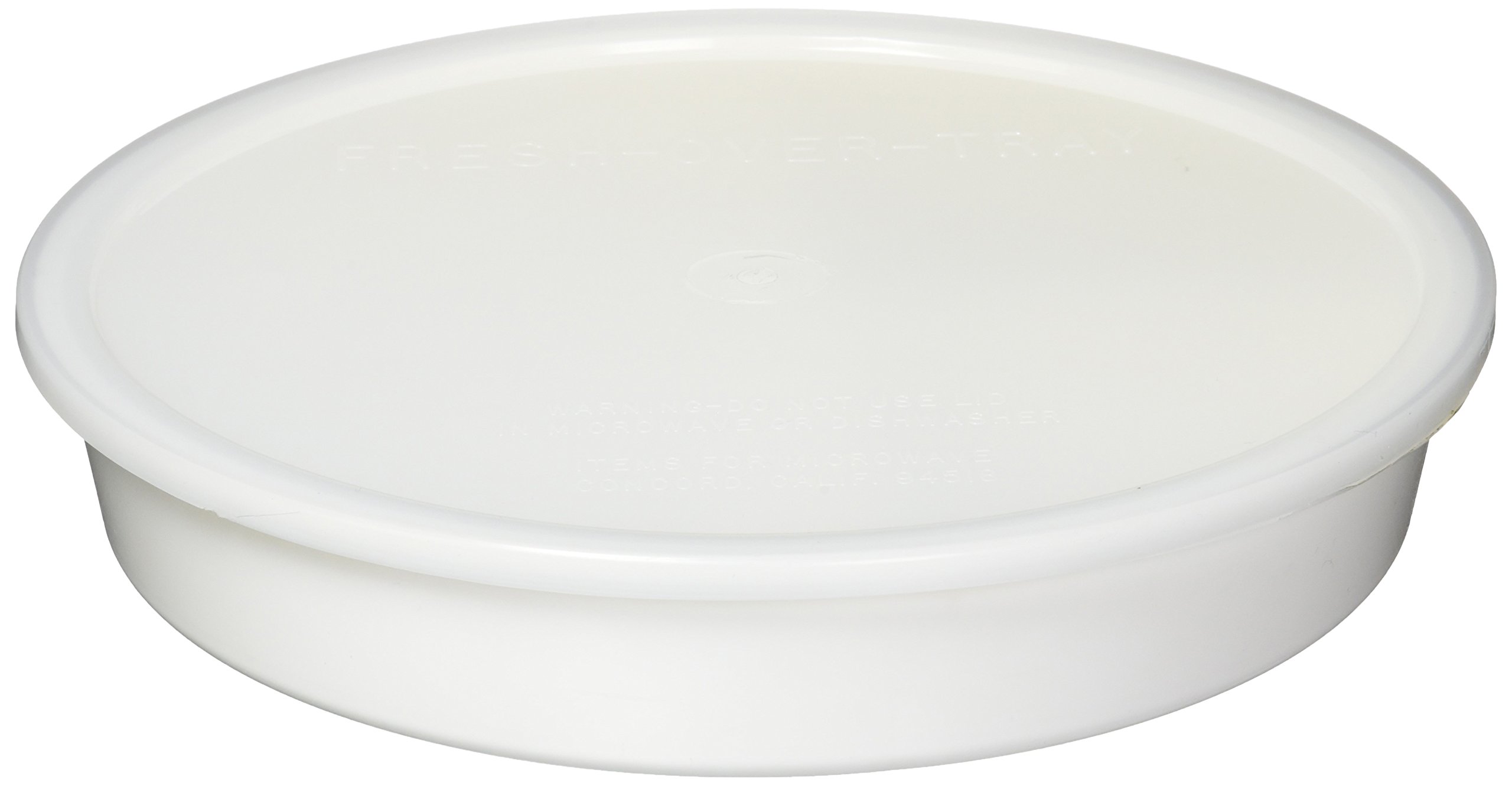 Sammons Preston High-Sided Divided Dish, White, Break-Resistant & Lightweight Polypropylene Plastic, 10" Diameter, 1.75" High Vertical Sides & 7/8"