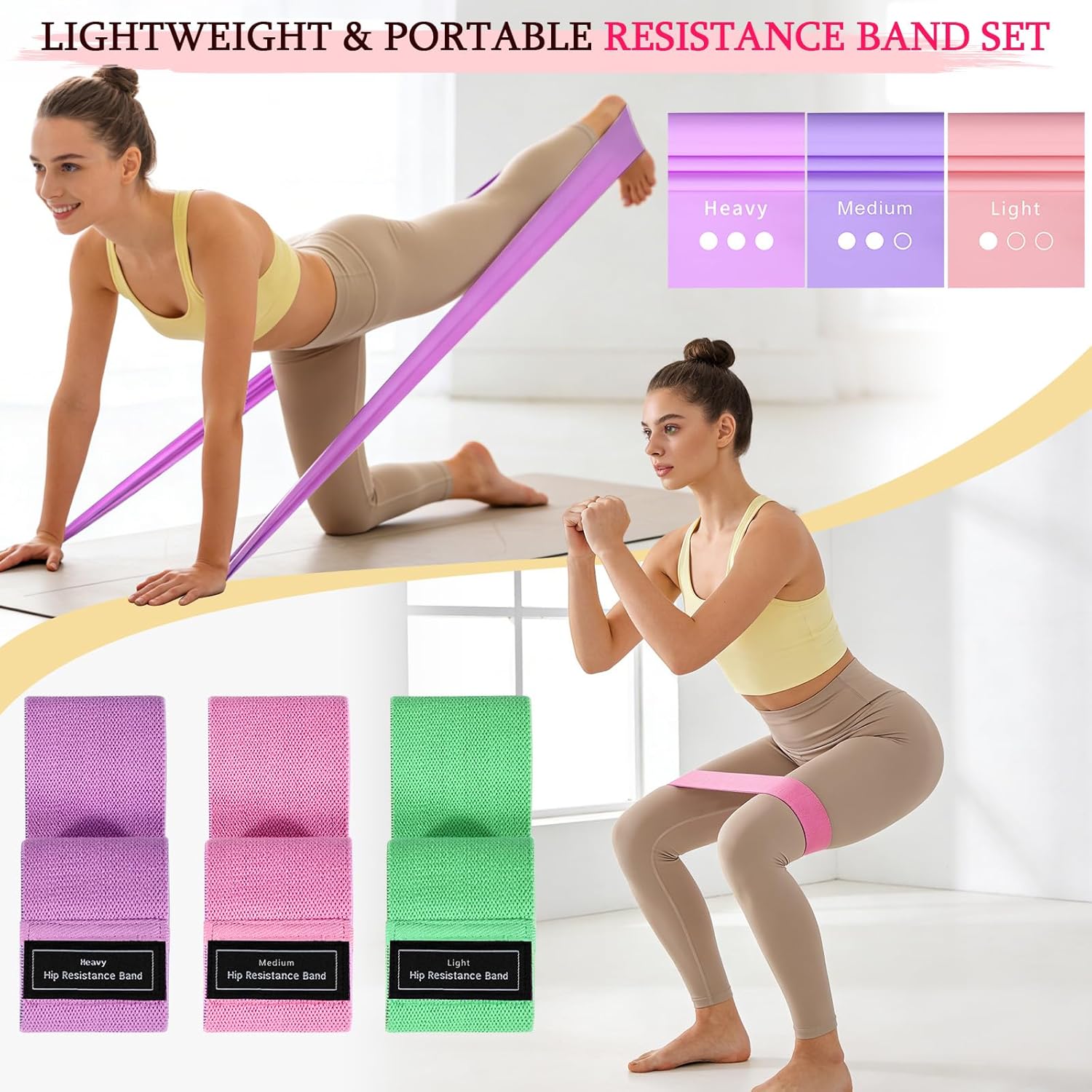 Pilates Kit for Women,17PCS Home Pilate Equipment Essentials, 12.6" Pilates Ring Ball Set with Resistance Bands, Ankle Weights, Sliders,Thigh Trainer, Yoga Strap,Socks Accessories for Home Workout - Image 7