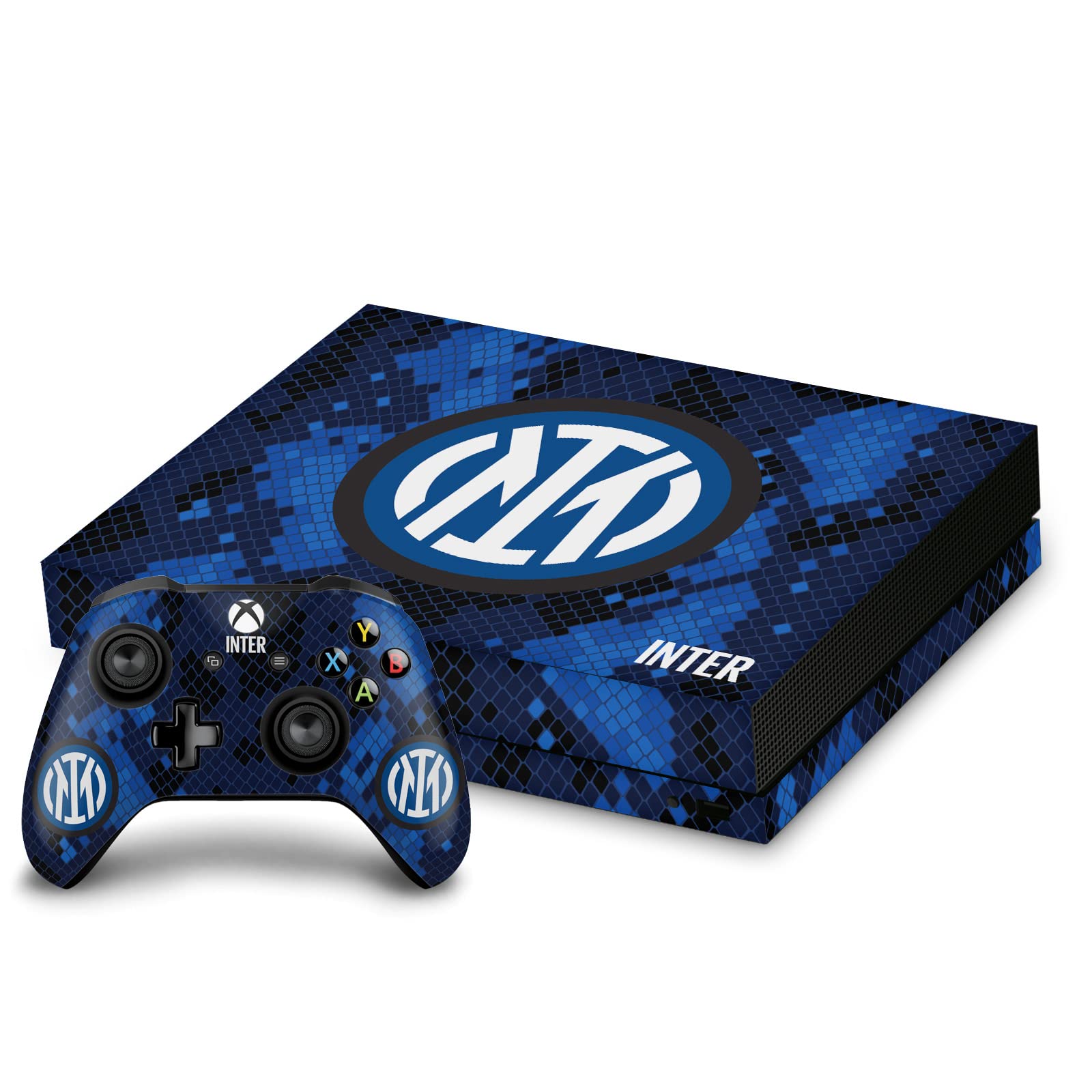 Head Case Designs sous Licence Officielle Inter Milan Home 2021/22 Crête Kit Vinyle Autocollant De Jeu Peau Autocollant Couverture Compatible avec Xbox One X Console and Controller Bundle