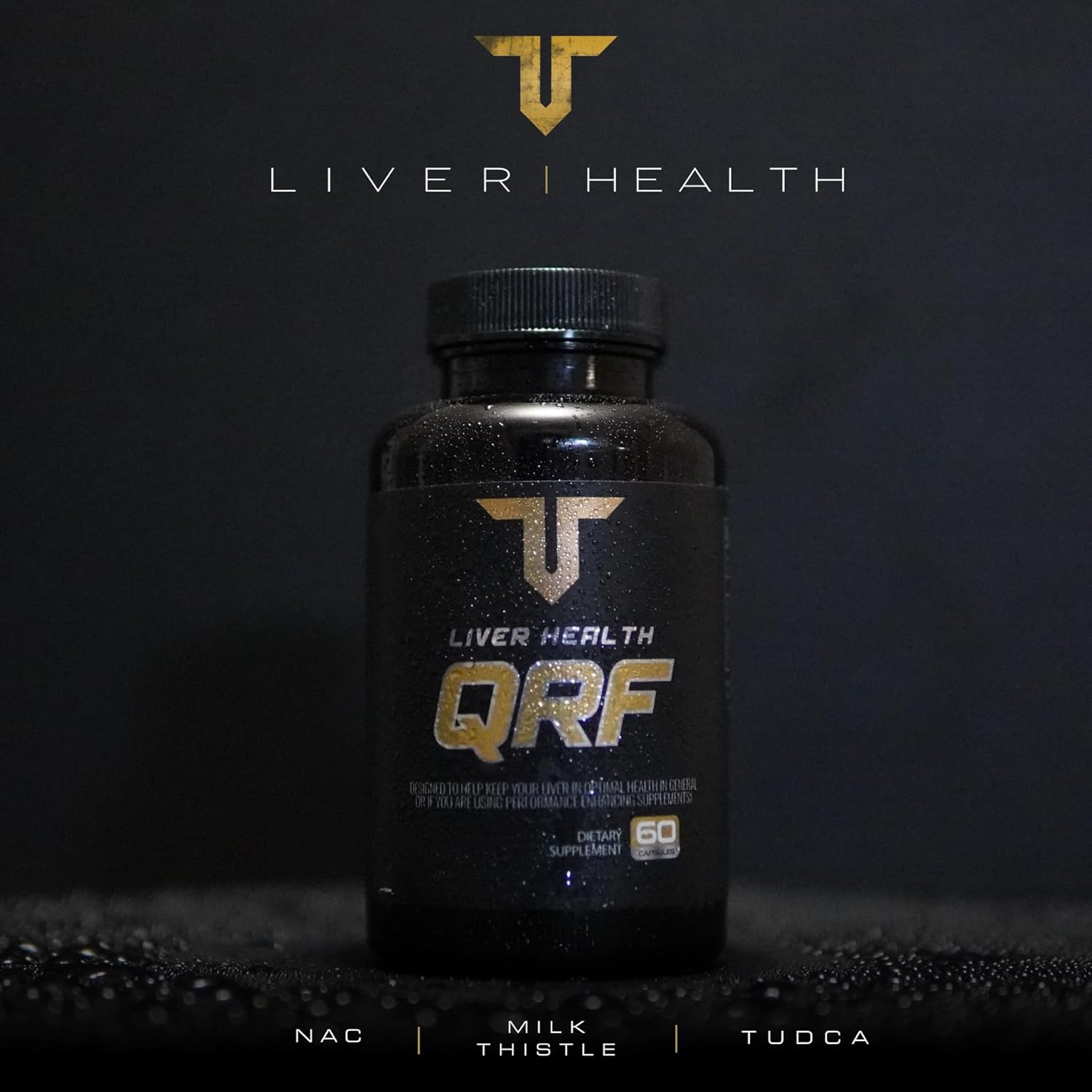Troponin Nutrition QRF Liver Support Supplement - NAC 600mg, TUDCA & Milk Thistle Extract - Liver Cleanse Detox & Repair, Bile Flow, Glutathione Booster - 60 Capsules