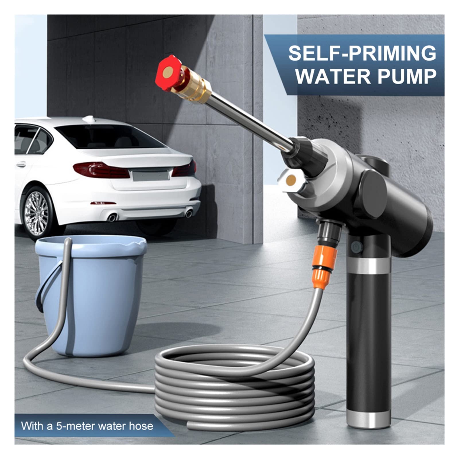 Pistola a spruzzo, Autolavaggio ad alta pressione wireless da 120 W 25 MPa Pulitore for auto portatile Pistola for lavaggio ricaricabile for acqua spray for la pulizia(Wired)
