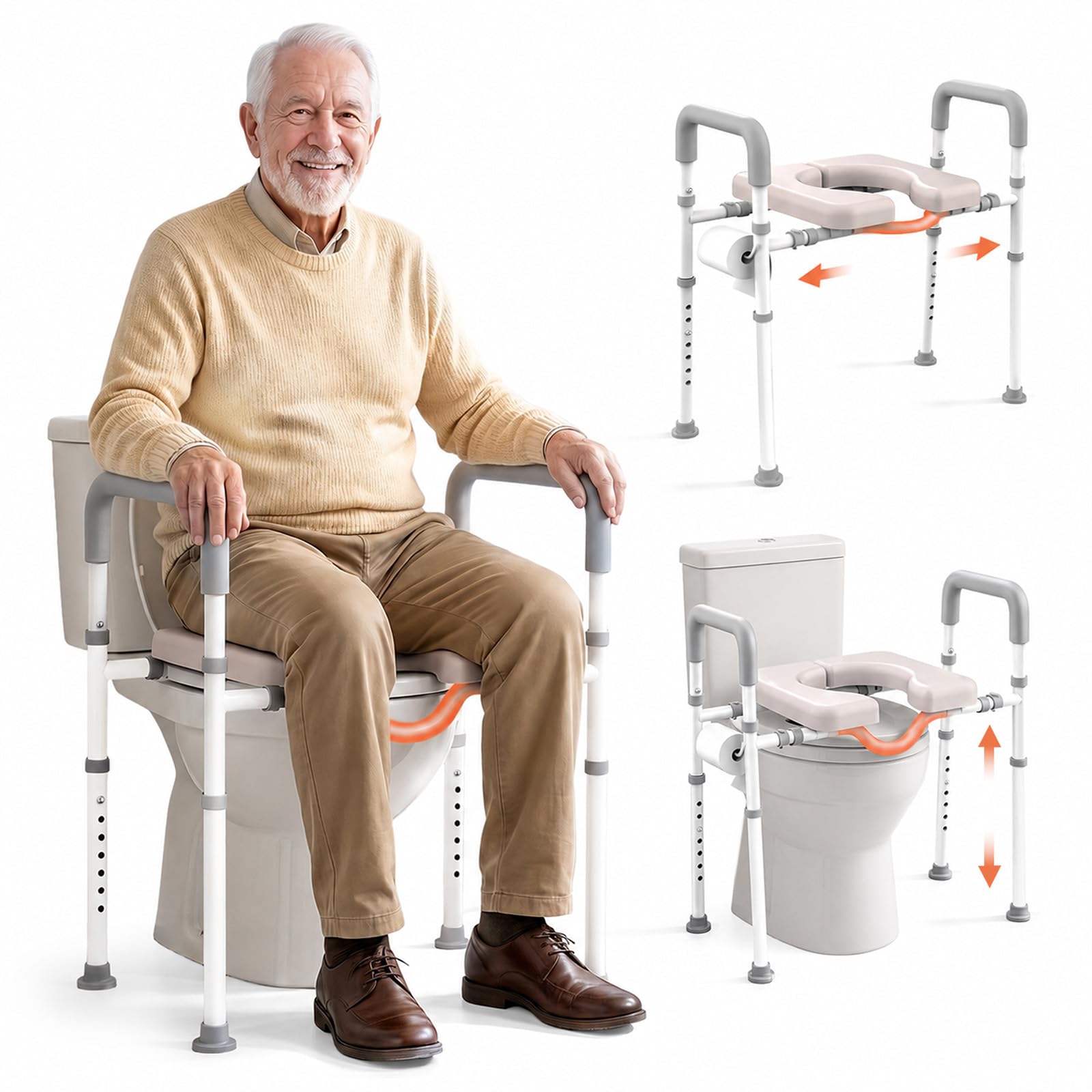 Photo 1 of CareCrew Raised Toilet Seat with Handles