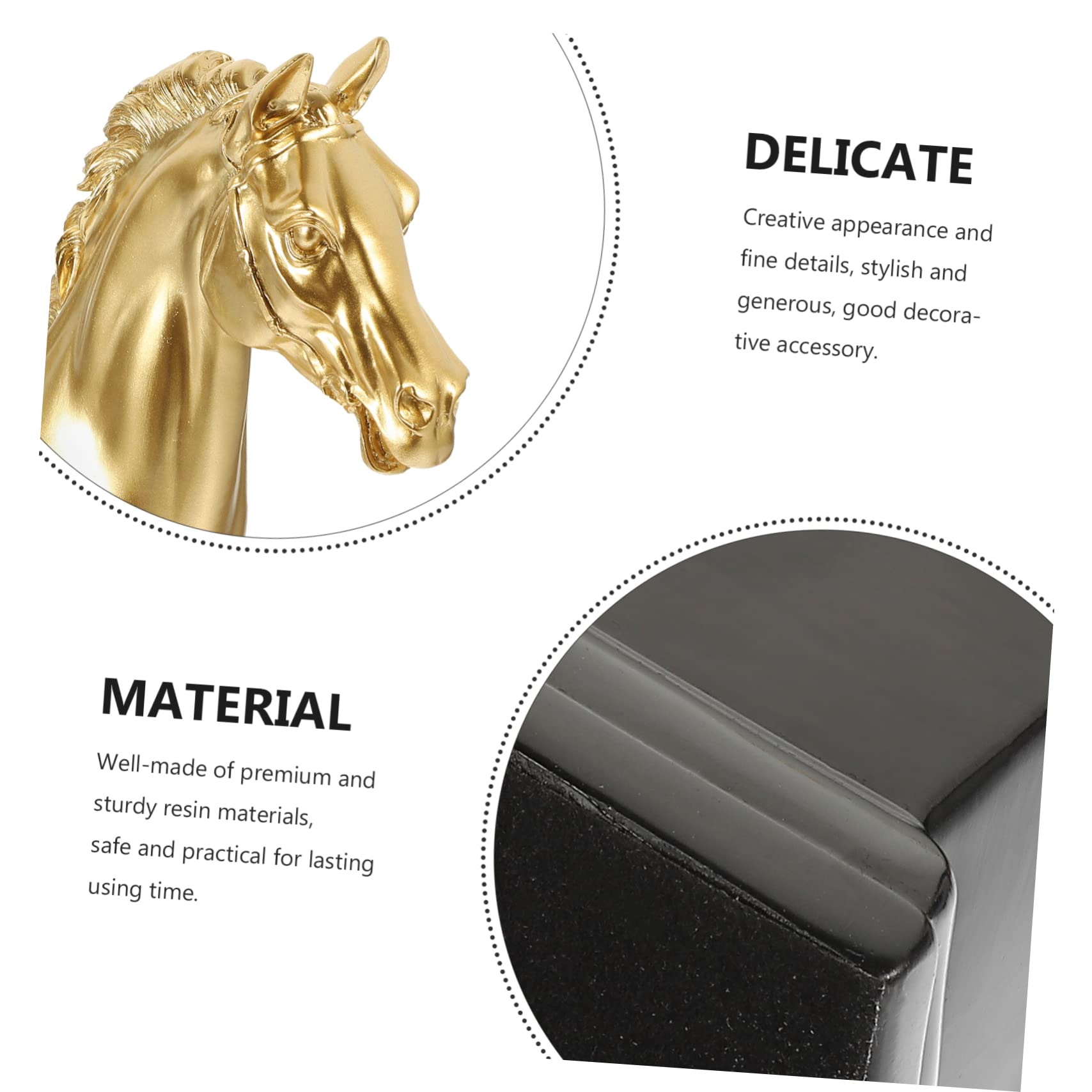 Amazon.co.jp: FRCOLOR 馬頭トロフィー 彫像 置物 樹脂製 ホーム