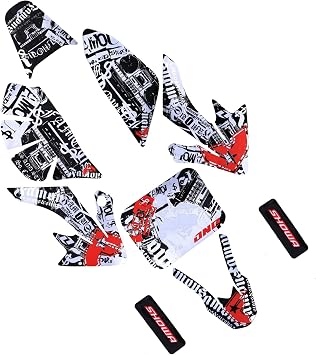 Decals Graphics Kit for 50cc-125cc Mini Dirt Pit Bikes CRF XR Style, SSR, SDG, Thumpstar, Coolster, Atomik, Taotao Fairing Stickers for Plastics, Off-Road Pit Bike Upgrade
