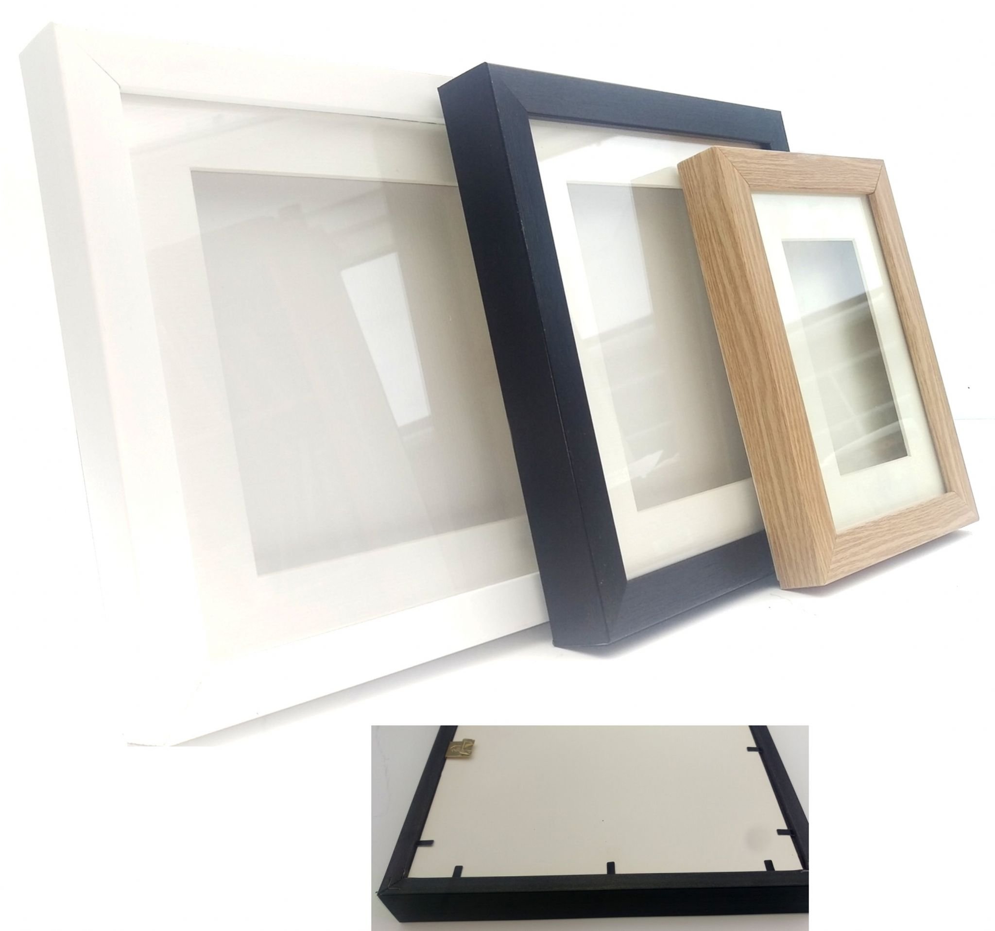 The Frame Centre 10 x 8 x 0.6 Depth. Colour: Black 3D Box Frame with PERSPEX (Not Glass) Display Case with Medals Casts