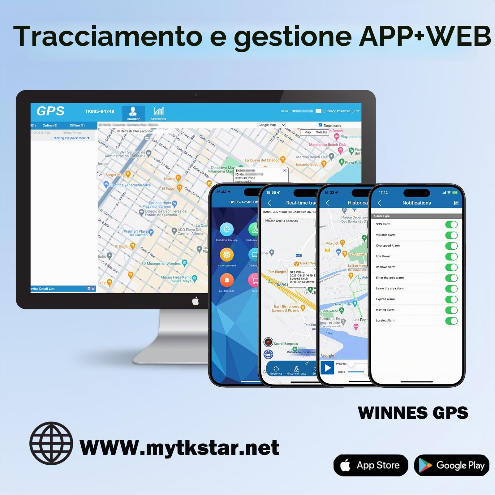 TKMARS 4G Localizzatore GPS per Auto, 10000mAh Tracker Magnetico Senza Abbonamento, Dispositivo Antifurto con Posizione in Tempo Reale, App Gratuita per Auto Moto Camion TK905B