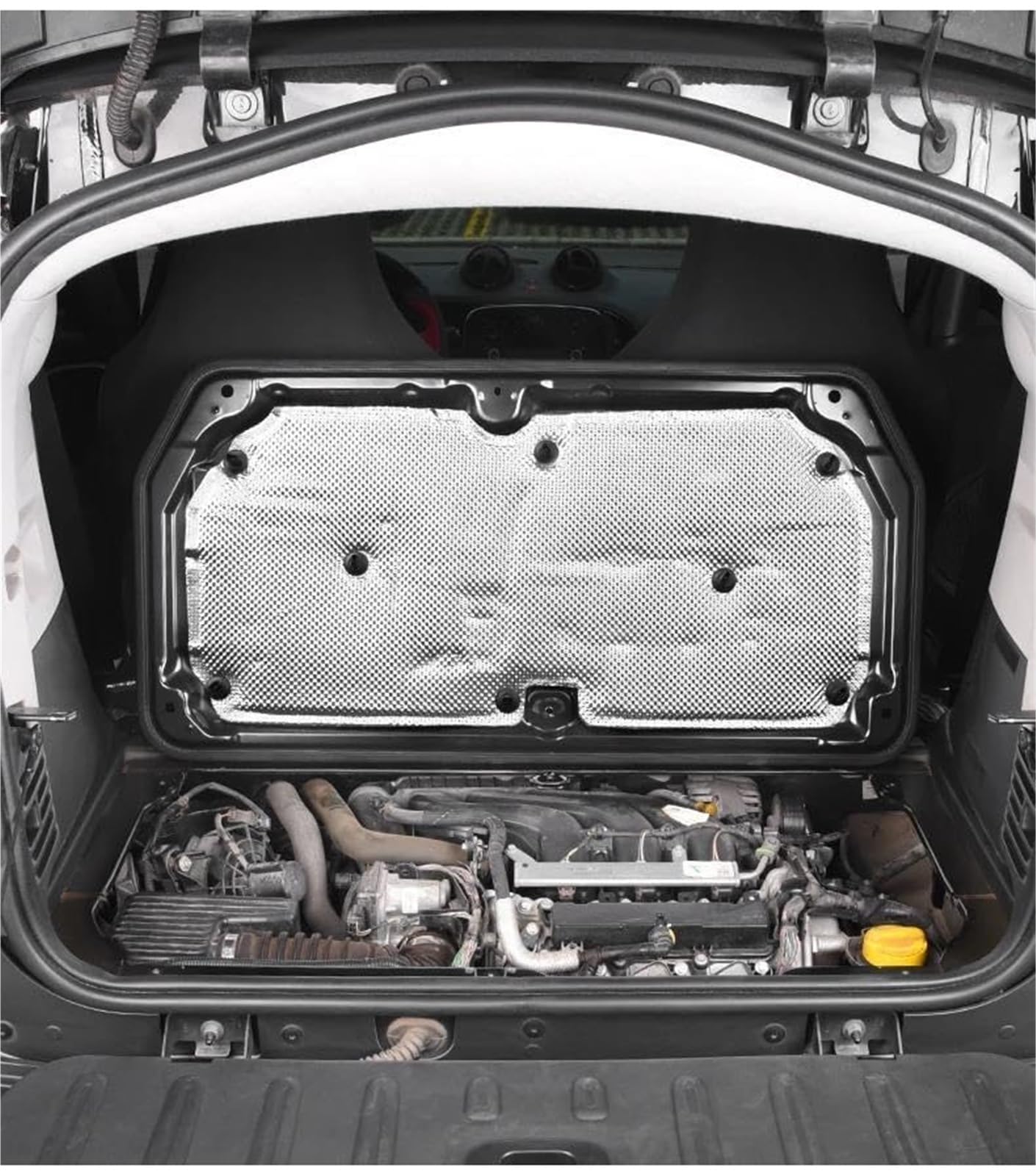 dla Smart, Forfour 453 4 Drzwi Samochód Przednia Maska Silnika Izolacja Termiczna I Akustyczna Wacik Bawełniany Podkładka osłony termicznej komory silnika