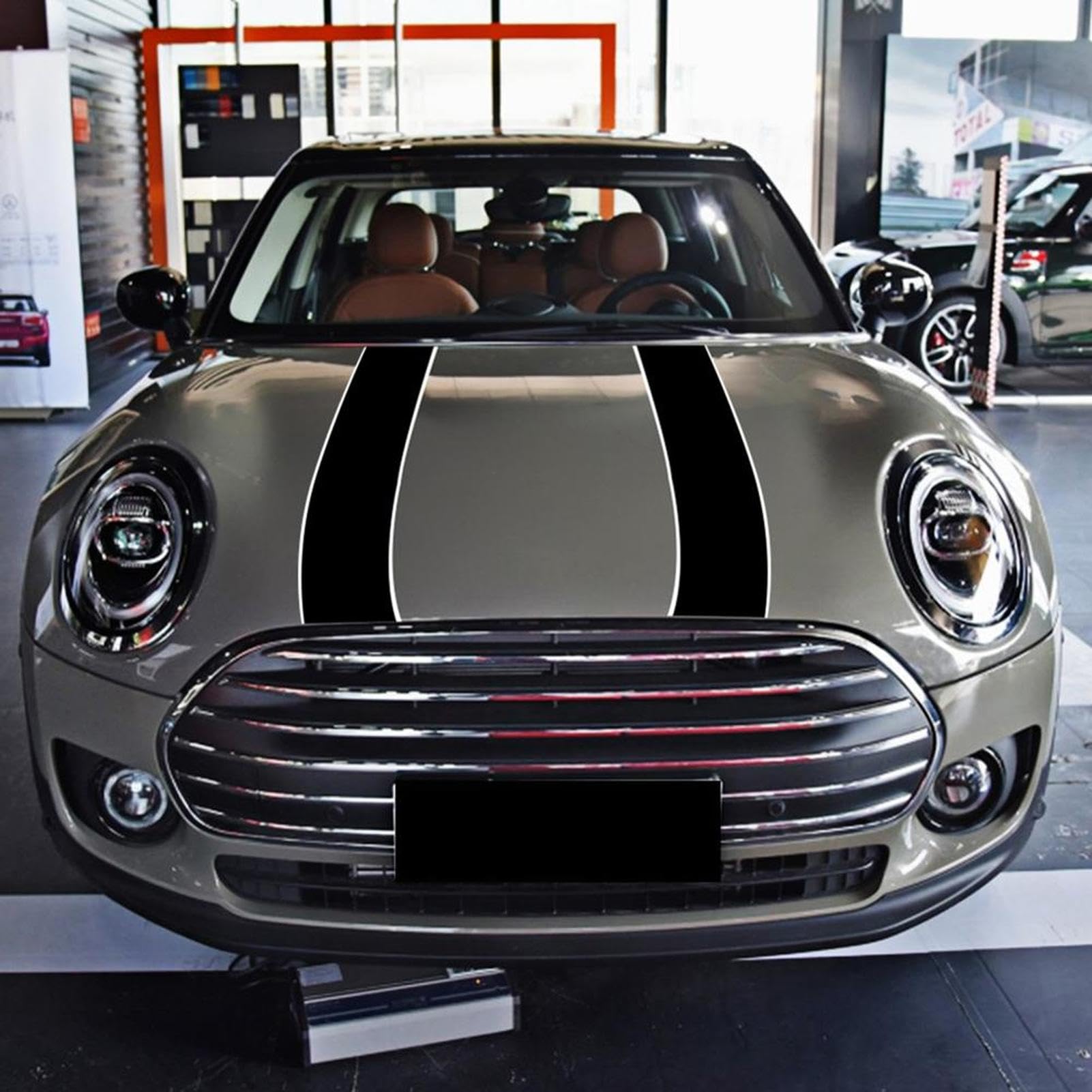 Stemma Bandiera UK Per Mini Cooper - Adesivo Griglia Anteriore, Diametro 7.9cm, Resistente A UV E Intemperie