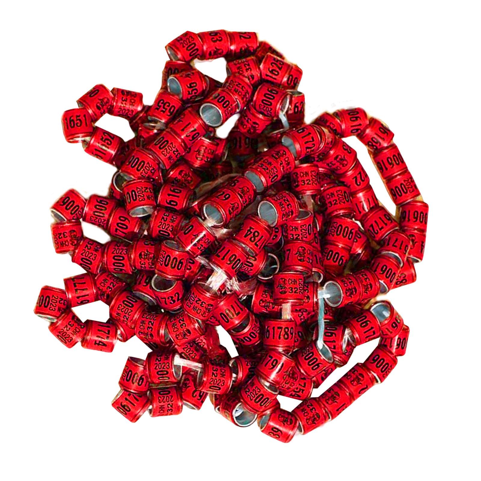 50x 2023 Pigeon Leg Rings Bird Foot Bands for Bantam Finch Canary Red | Other Bird Supplies | Bird Supplies-image-20