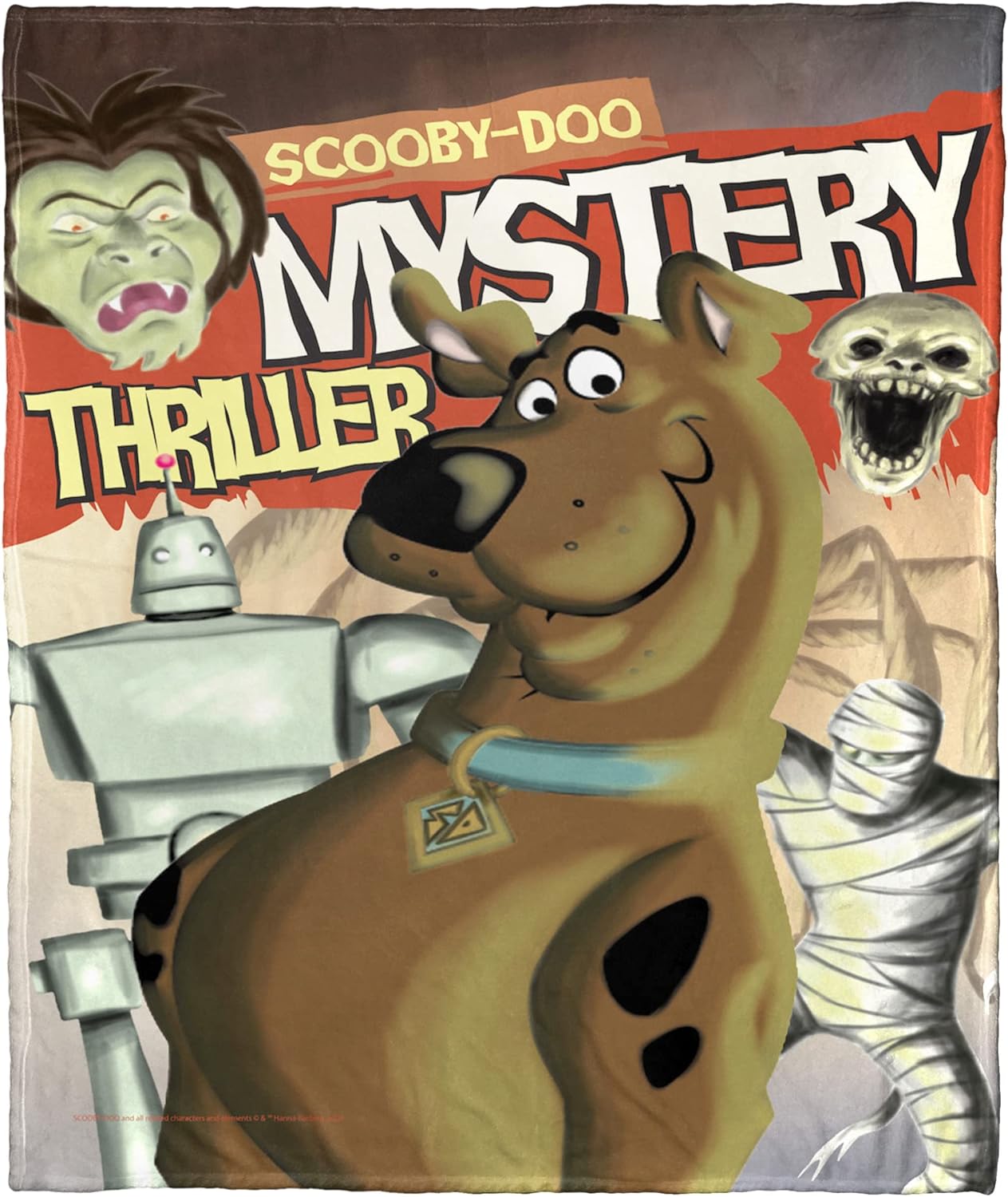 Northwest Scooby Doo Silk Touch Throw Blanket, 50" x 60", Mystery Incorporated