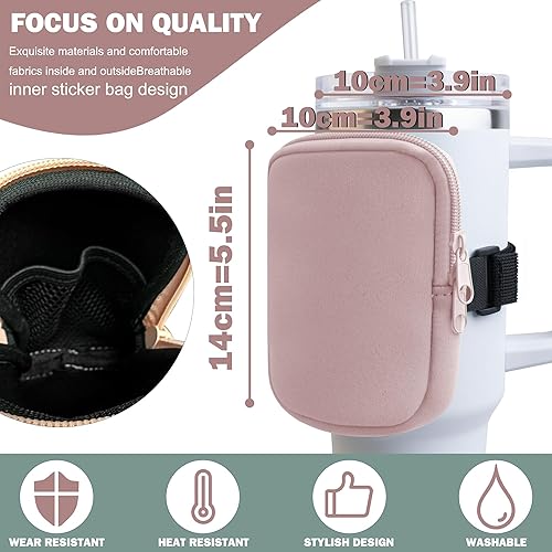 Miniatura 9 de Juego de 7 bolsas para botellas de agua para accesorios Stanley, bolsa de mano compatible con Stanley de 40 onzas