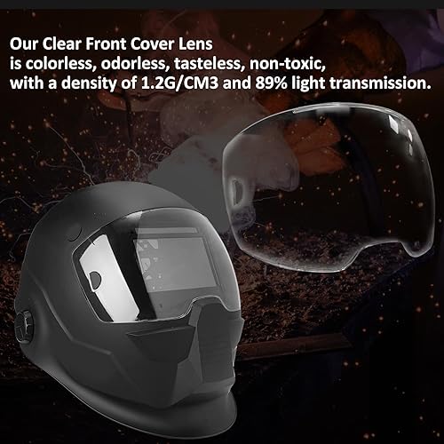 Miniatura 5 de 0700000802 Lente de cubierta frontal transparente, sustituto de la lente ESAB Sentinel A50, lente de visión de 3.94" x 2.36", lente de tapa exterior