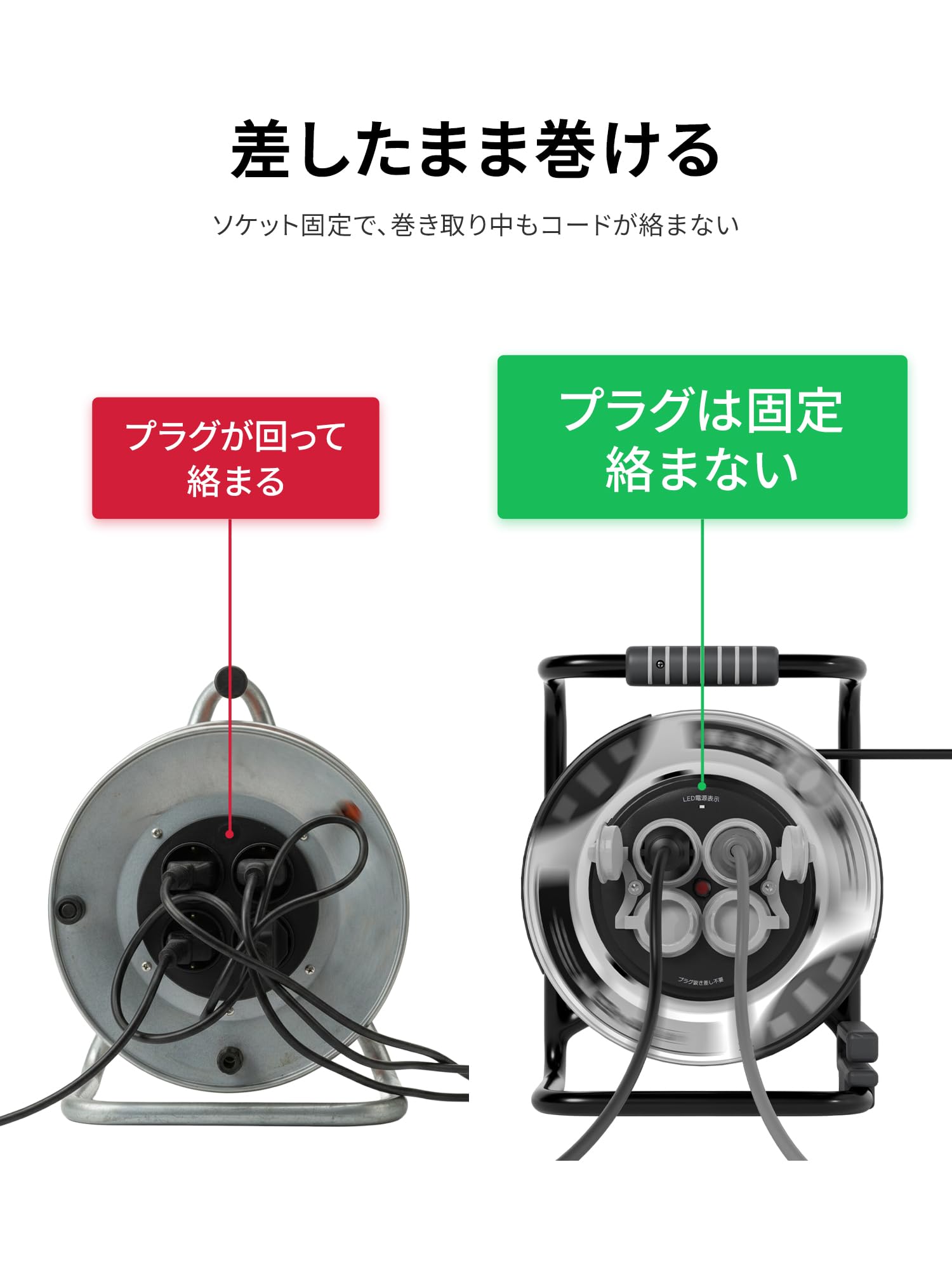 Amazon.co.jp: Masterplug コードリール 20m 延長コード屋外用 100V型