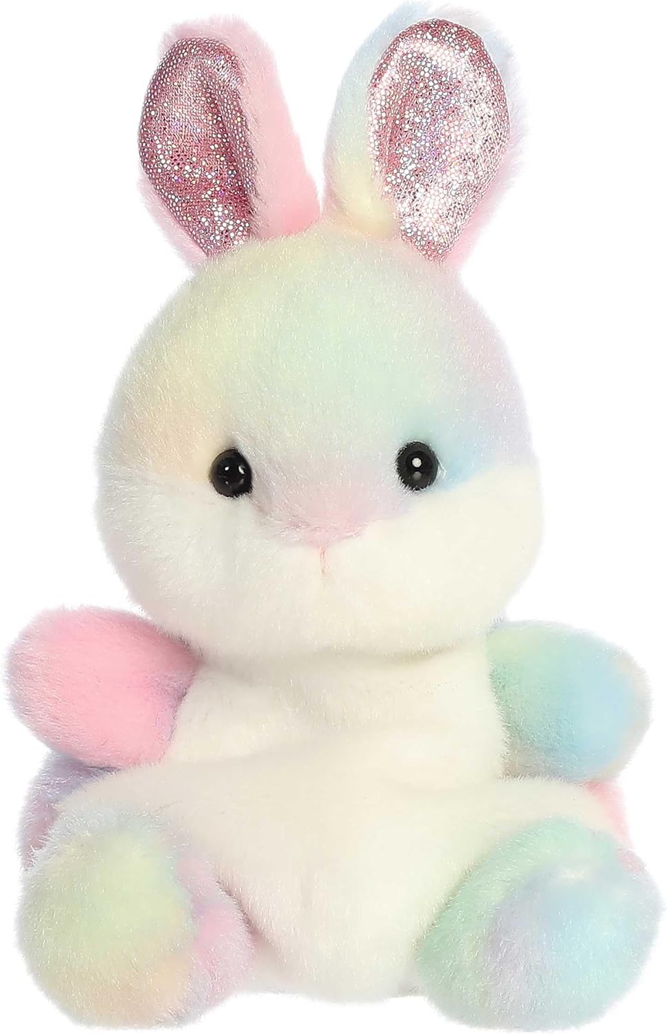 Aurora® Adorable Palm Pals™ Opal Rainbow Bunny Stuffed Animal - Fun Collectible Plush for Kids and Adult Collectors - Perfect for Decorating Rooms and Birthday Gifts - 5 Inches