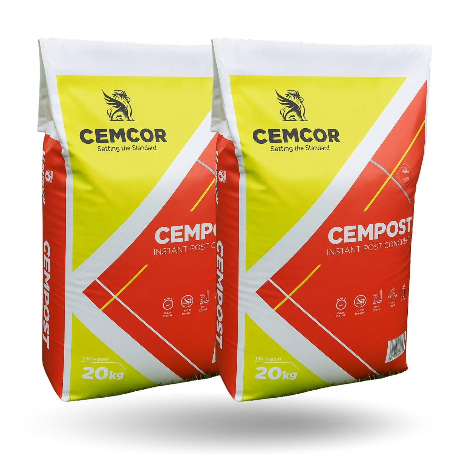 40kg Cempost Postcrete Fast Setting Concrete - For Fence & Gate Garden Structures Posts Fencing - No Mixing required - 2 x 20kg