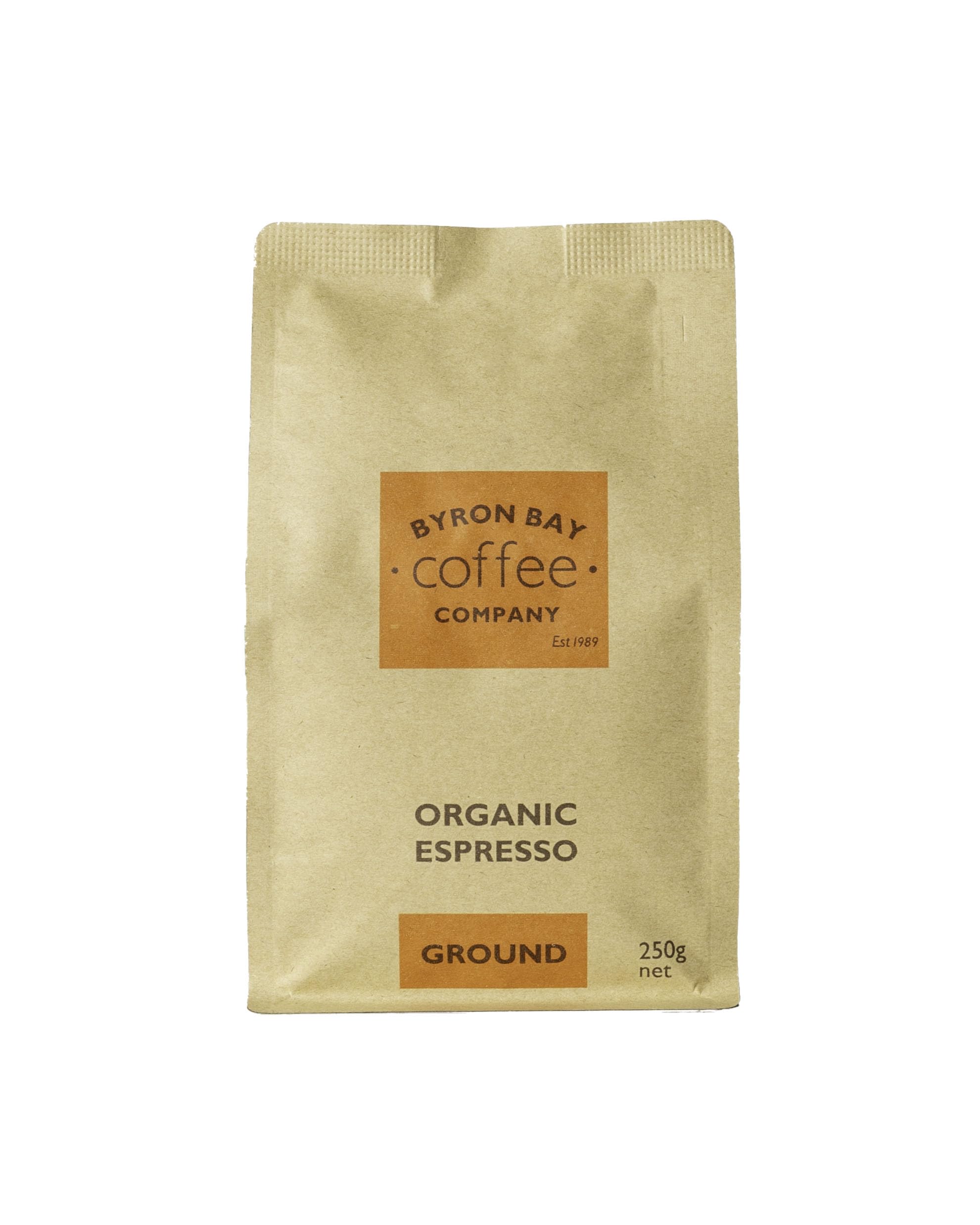 Byron Bay Coffee Company Organic Espresso Ground, 250 g - 250 g (Pack of 1)