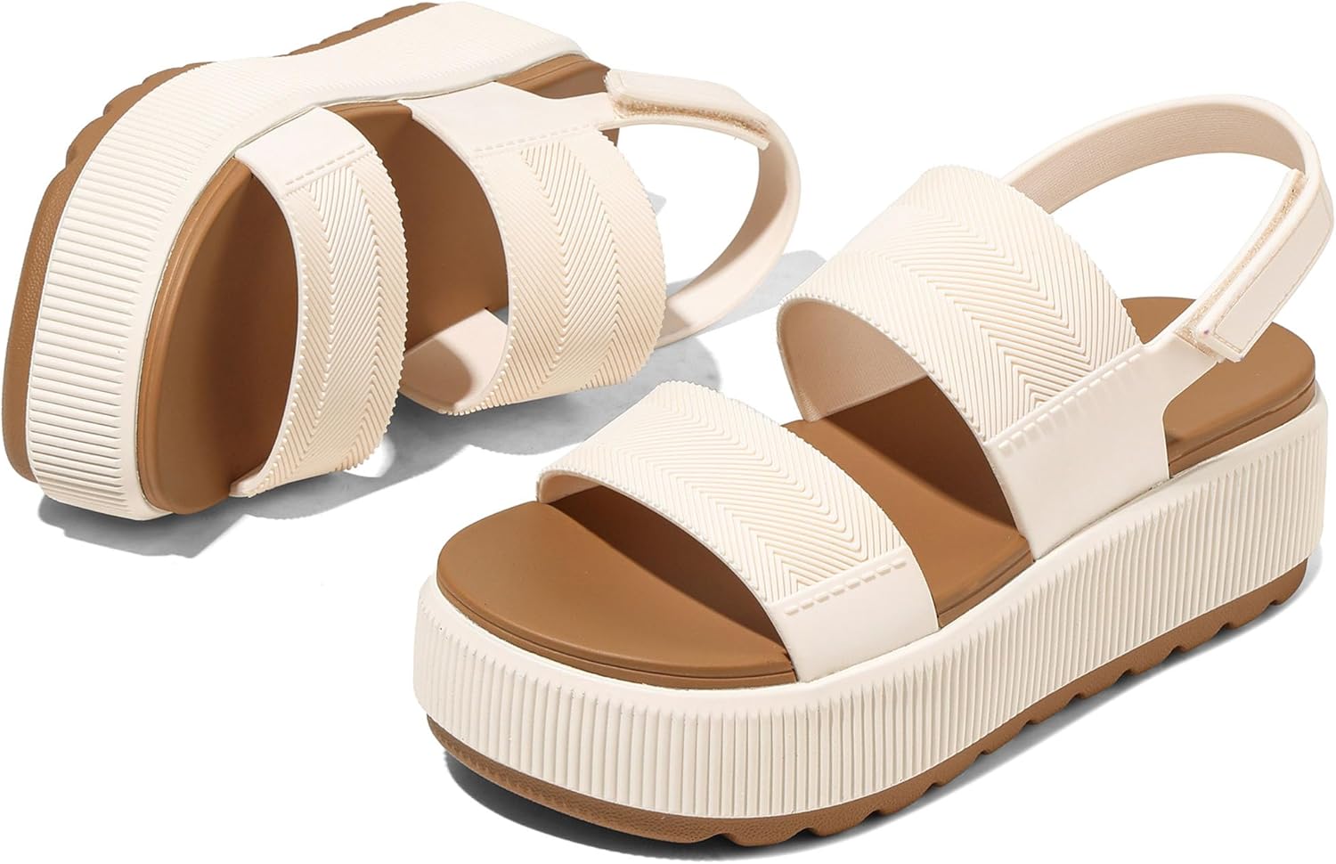 Lovee Cosee Platform Water Sandals for Women Chunky Wedge Lug Sole Comfortable Waterproof Summer Walking Beach Shoes - Image 4