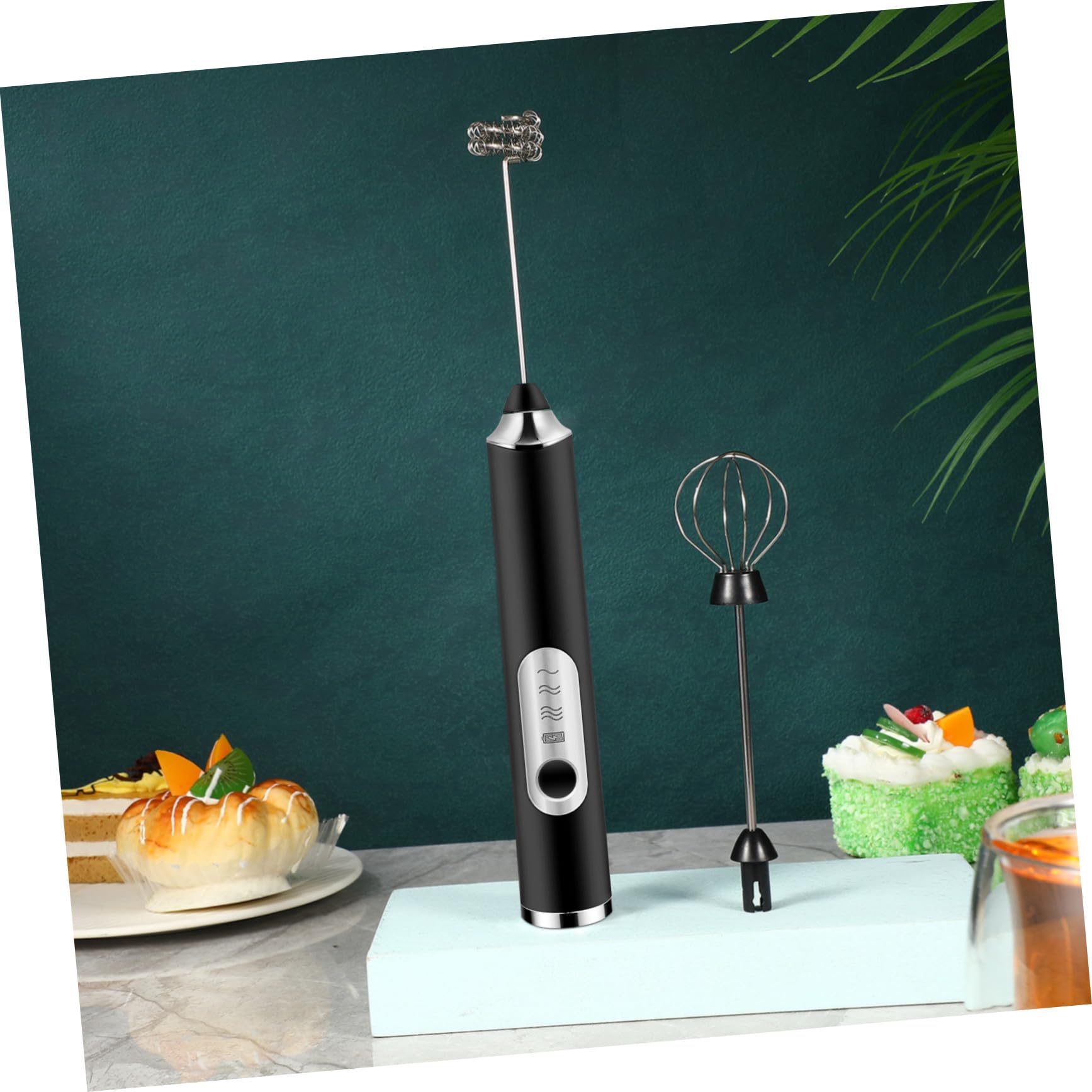 Montalatte Elettrico Portatile 3 Velocità, Leggero e Facile da Riporre, Dotato di 2 in Plastica e Metallo, per Viaggi e Cucina