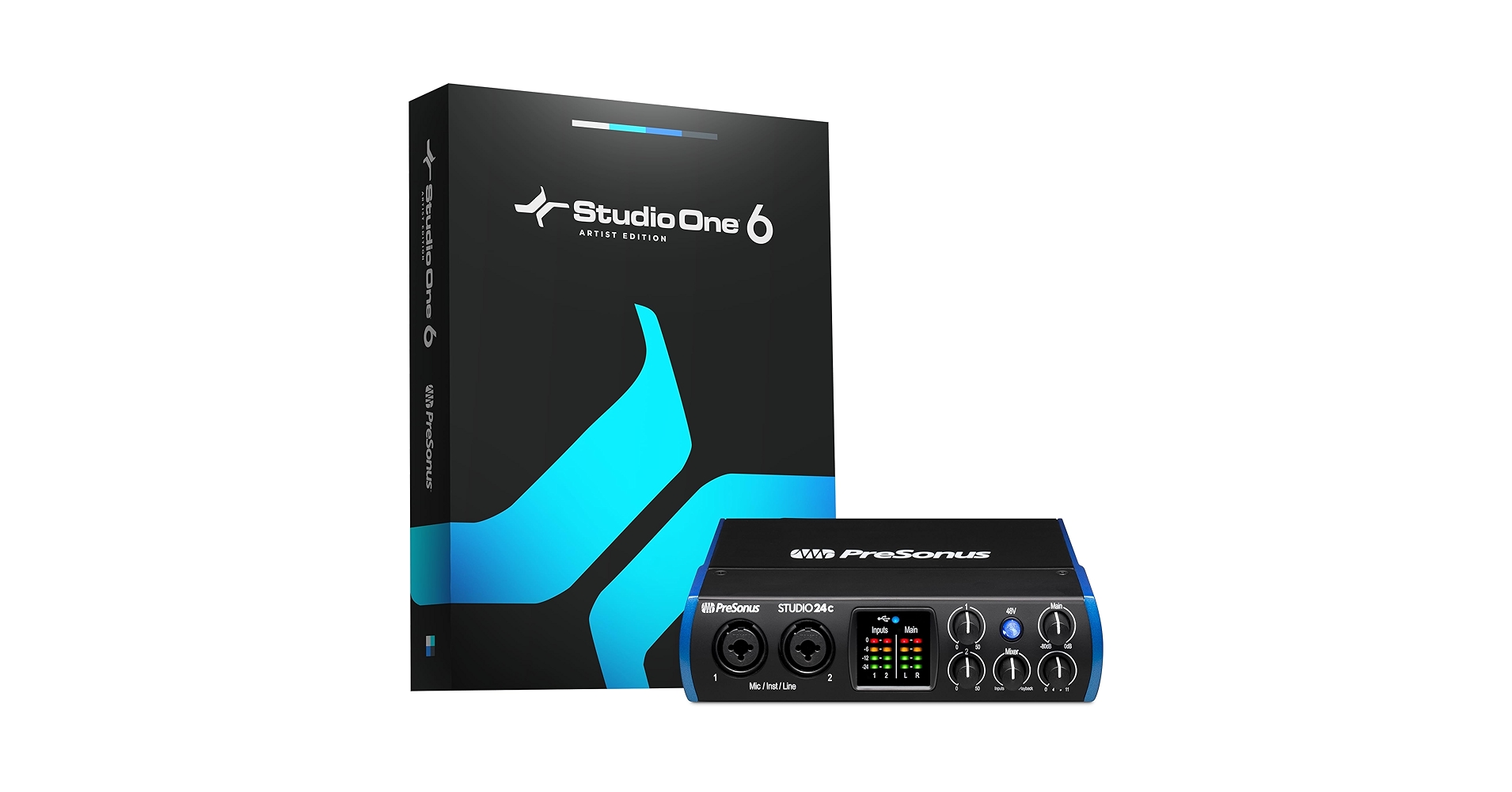 Amazon.com: PreSonus Studio 24c 2x2, 192 kHz, USB Audio