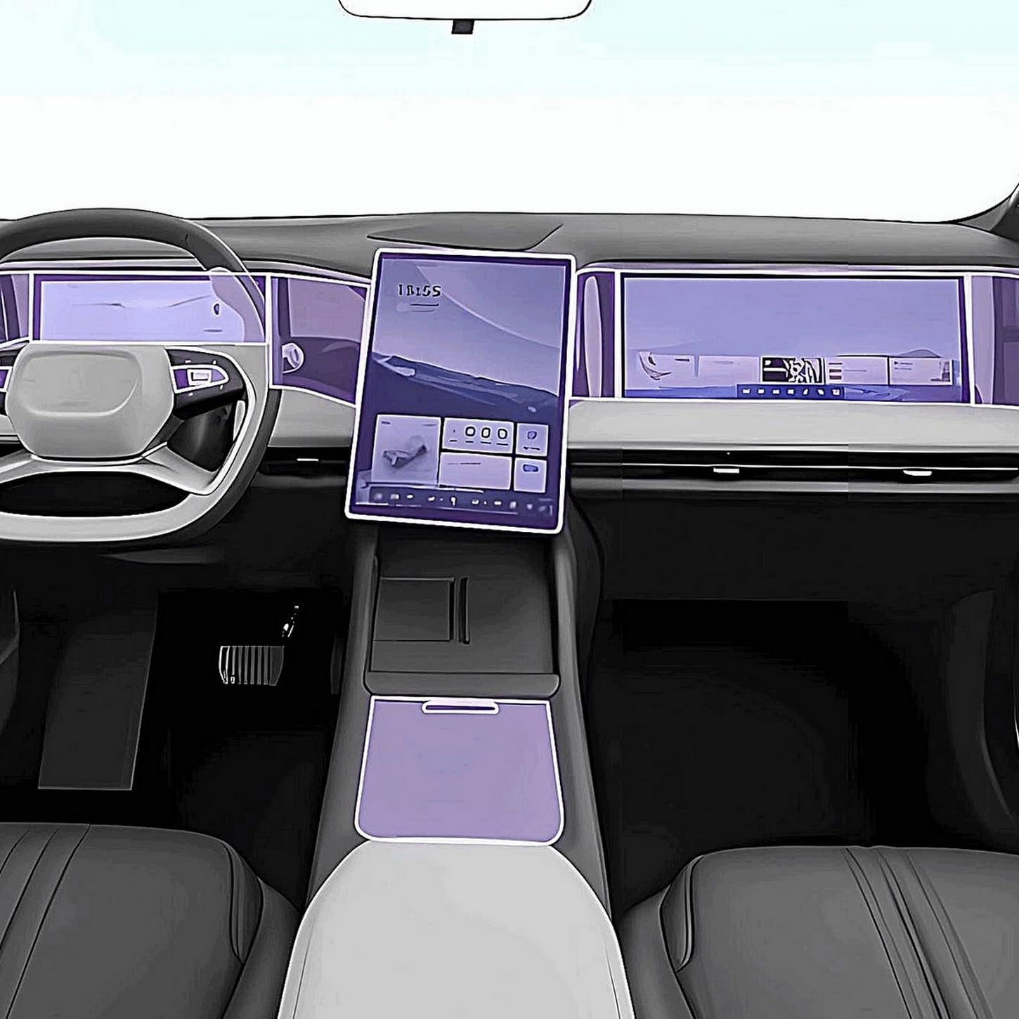 Protector de pantalla TPU para Geely Galaxy L7, película transparente para la consola central