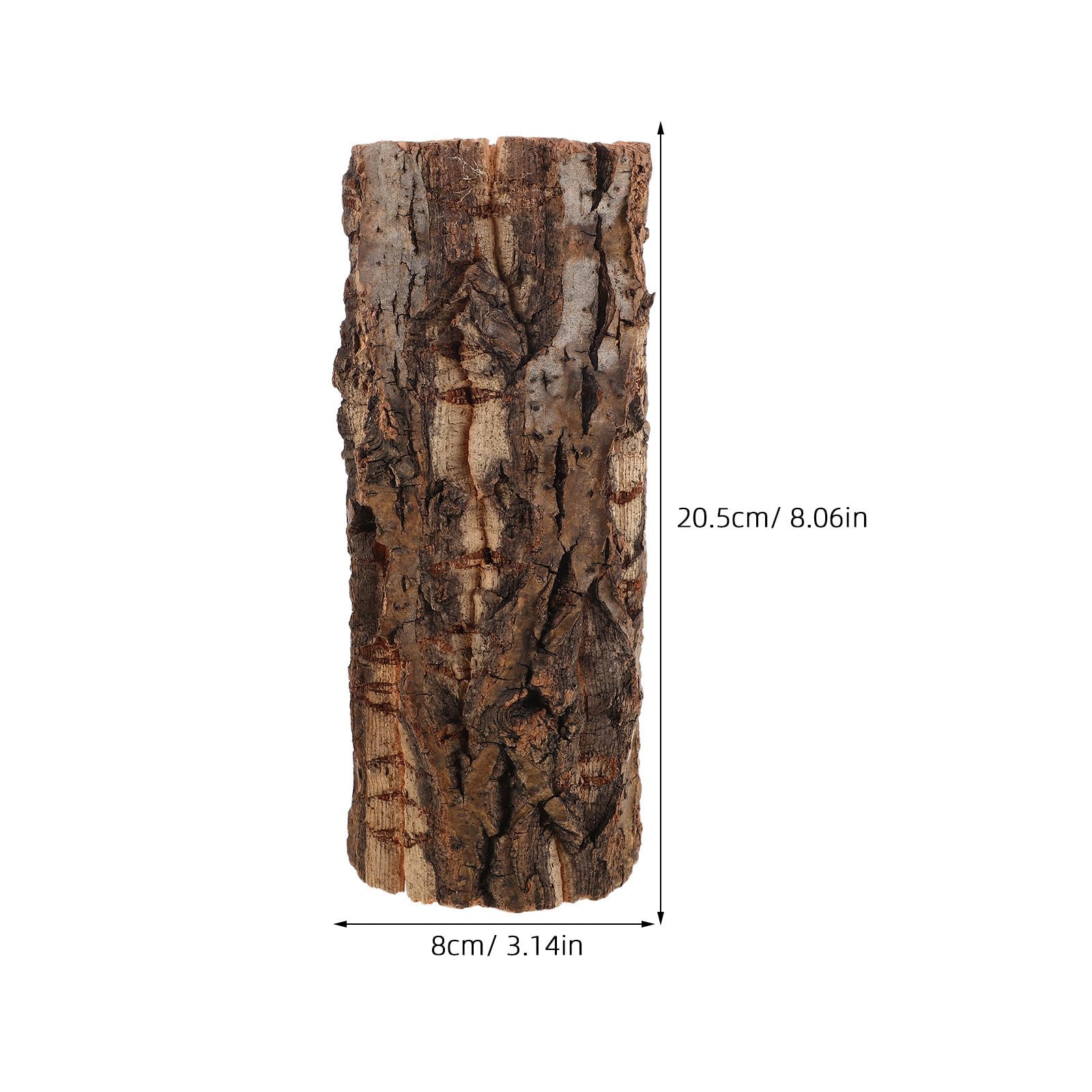 ABOOFAN Nascondiglio per Rettili in Legno a Forma di Cavo, Leggero e Portatile, 2 per Lucertole e Gechi Leopardo, Decorazione per Terrario e Naturale