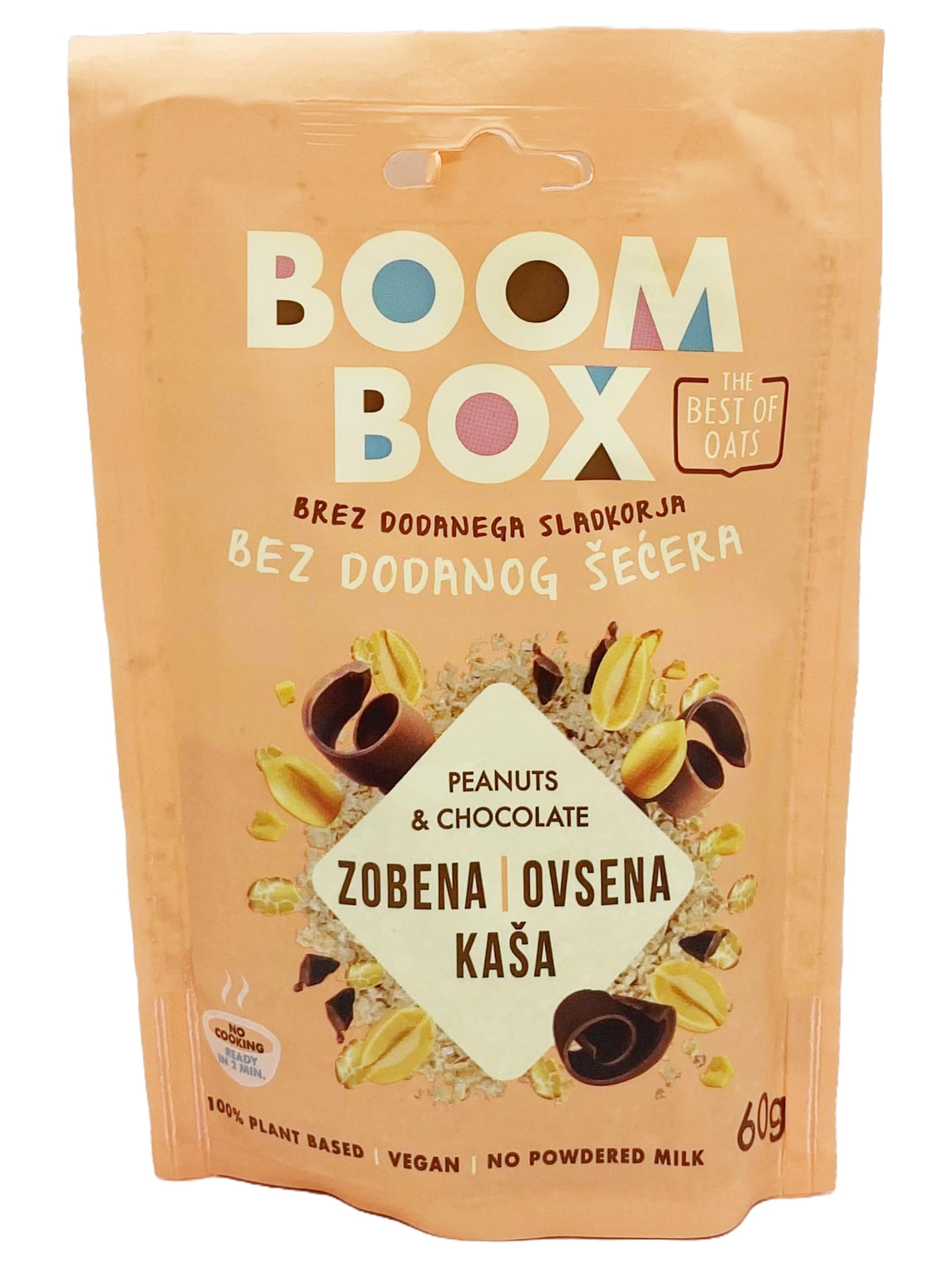 Avena BOOM BOX en Deliciosos sabores – Breakfast Delight (Peanut/chocolate - 60g)