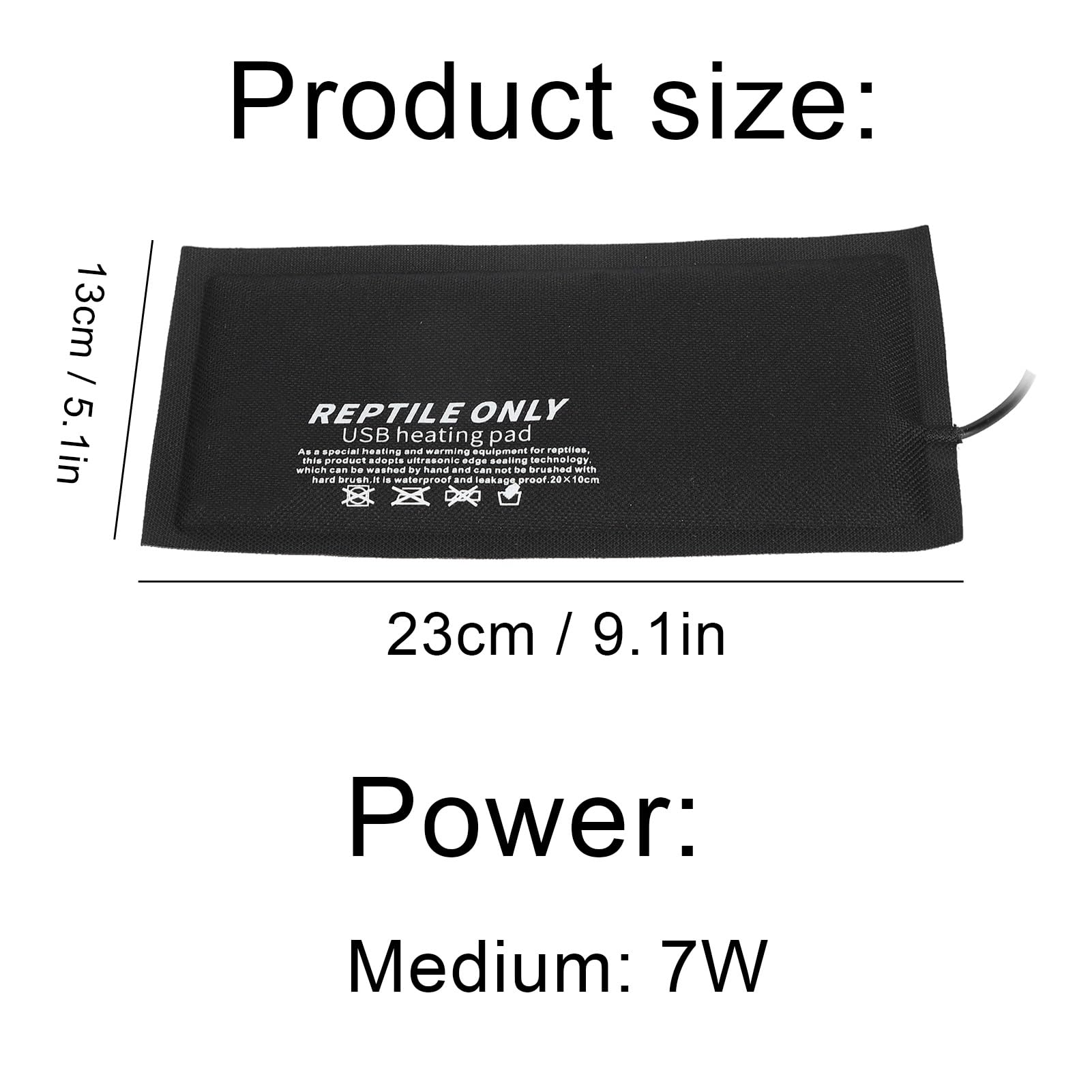 USB Reptile Heat Mat, Reptile Accessory Easy to Use USB Reptile Heat Mat USB Reptile Heat Mat Fiber Cloth for Lizard (M (50-115cm / 19.69-45.28in))