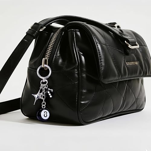 Miniatura 4 de Bag Charms for Handbags-8 Ball Dice Keychain Backpack Charm Purse Dice & Star Charms Women Girl