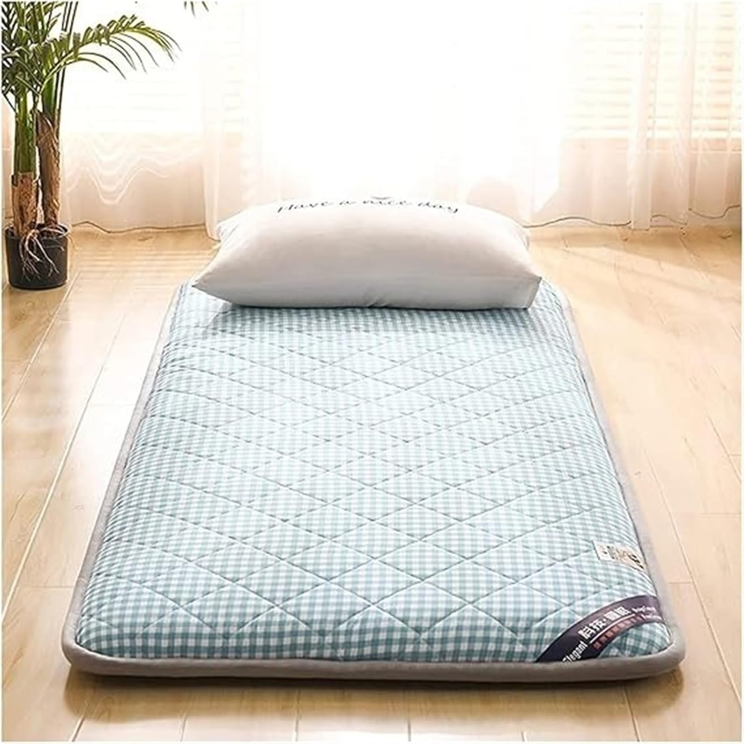 Japanese Floor Futon Mattress, Portable Tatami Mat, Camping Mattress Kids Sleeping Pad Foldable Roll Up Mattress for Floor Couch Bed (Color : B, Size : Full(120x200cm))