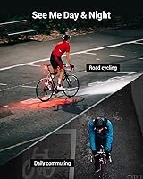 Vista 9 de Magicshine SEEMEE 200 Rechargeable Bike Tail Lights,200 Lumens Max Output,360° Visibility Bicycle Lights, Smart Brake Sensor IPX6 Waterproof Rear