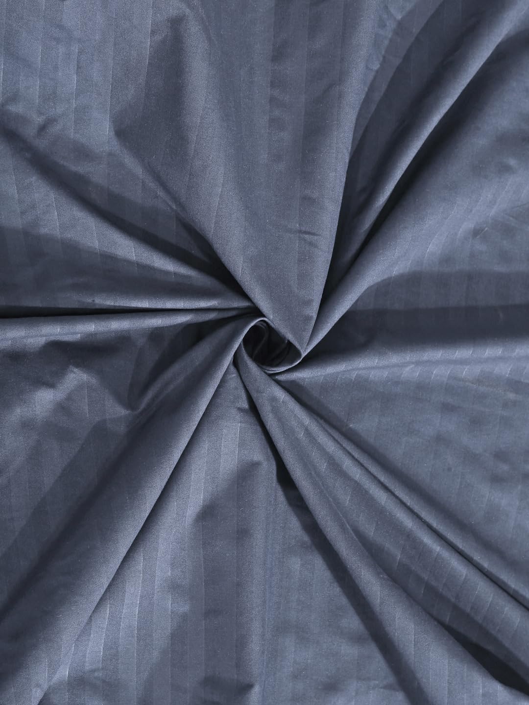 Klotthe Grey Striped 300 TC Cotton Blend Double Bedsheet in Book Fold Packing 2
