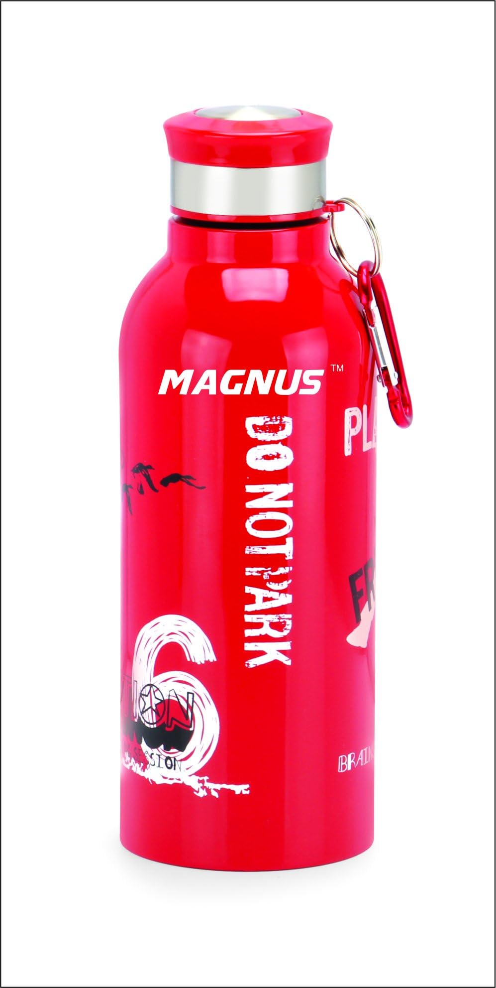 Magnus Stainless Steel Fridge Bottles (Red,600 Ml)