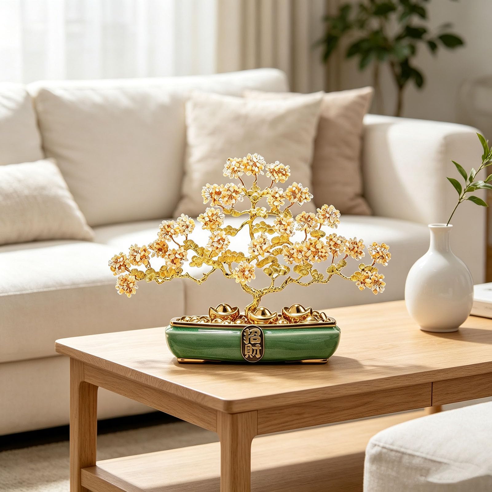 Drzewo kryształów Feng Shui Money Tree, naturalne duże drzewo kryształowe