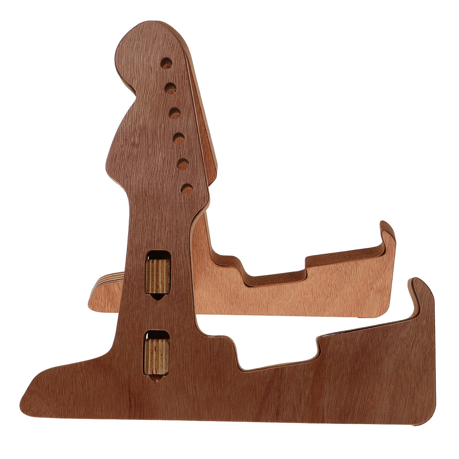 Toddmomy Gitarrenständer in Braun mit Platzsparendem Vertikalen Design Tragbar für Gitarre und Mandoline bei Reisen und Auftritten