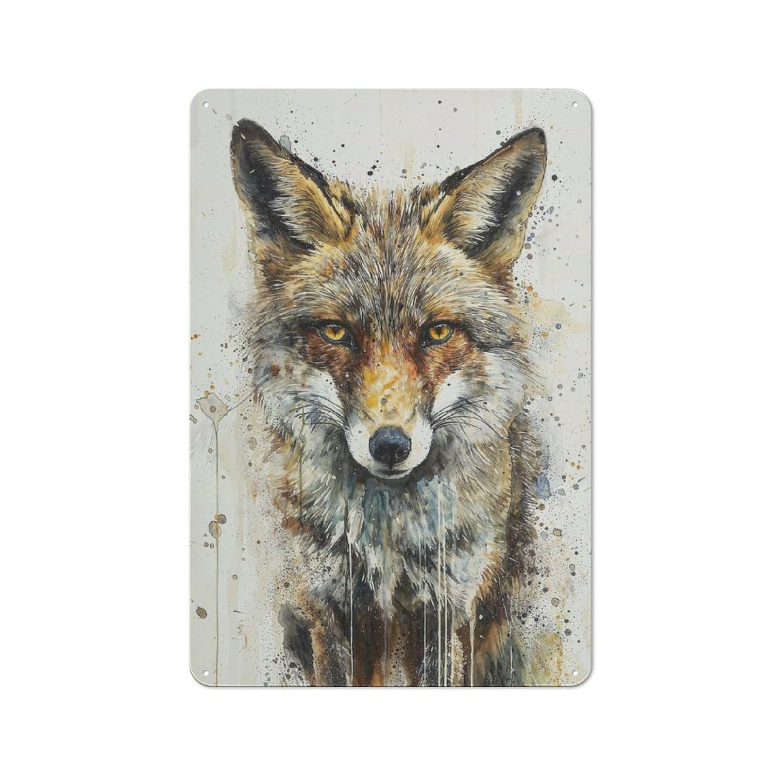 Classic Decorative Tin Plaque 30x20cm Featuring Gaze of The Wild, Novelty Wall Art for Home, Shop, Pub Or Studio Wall