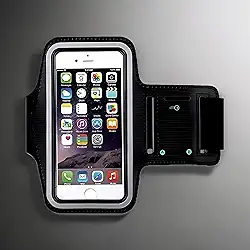 Braçadeira Suporte Celular Para Corrida, Bike E Treinos, Compatível Com Smartphones 5,5" E 6,5", Resistente, Ajustável, À Prova D'água, Marca VARENZIA