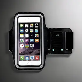 Braçadeira Suporte Celular Para Corrida, Bike E Treinos, Compatível Com Smartphones 5,5" E 6,5", Resistente, Ajustável, À Prova D'água, Marca VARENZIA