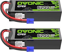 OVONIC 3S LiPo Battery 6200mAh 11.1V 130C RC Battery with EC5 Connector