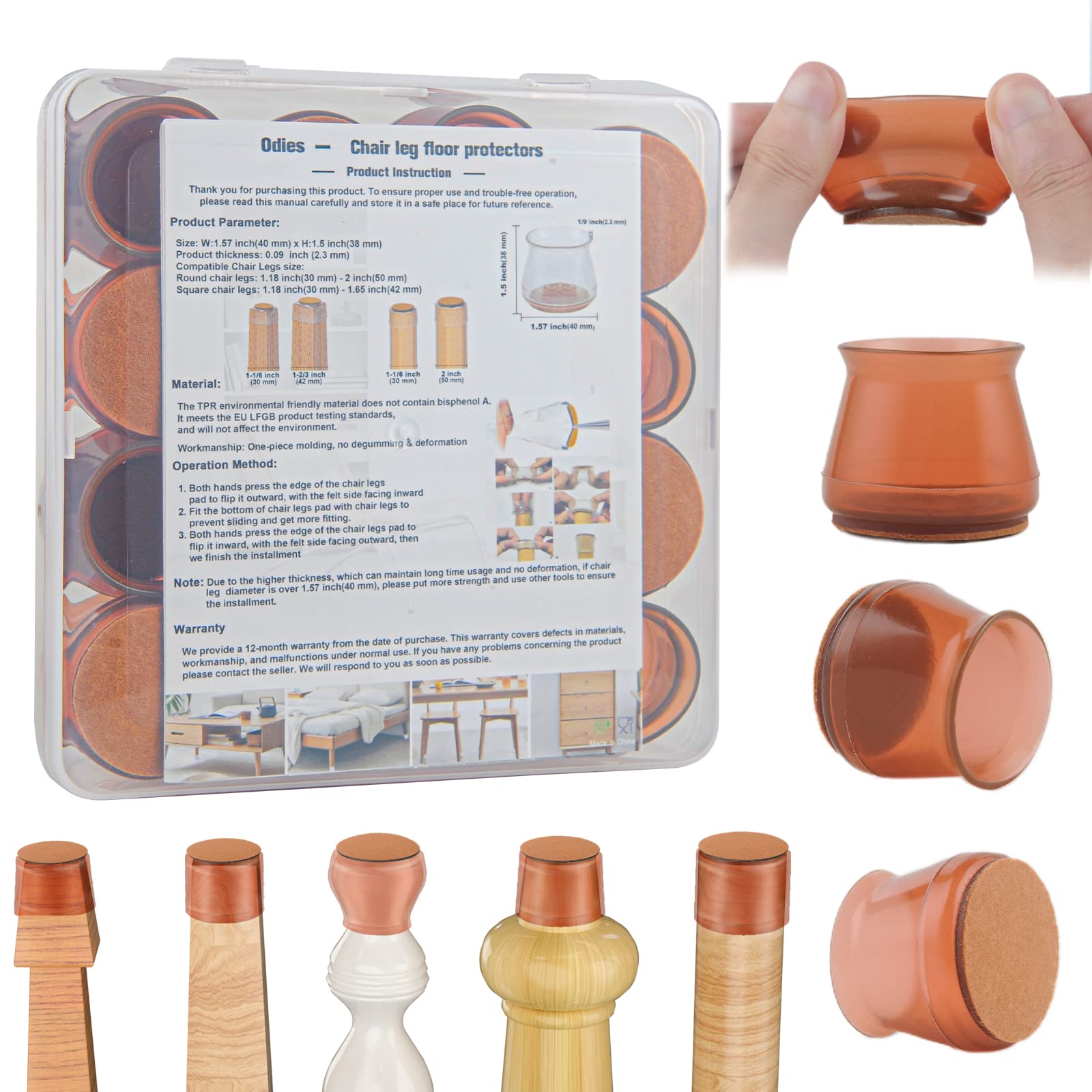 Buy Silicone Chair Leg Floor Protectors, 2022 Upgraded Furniture Pads