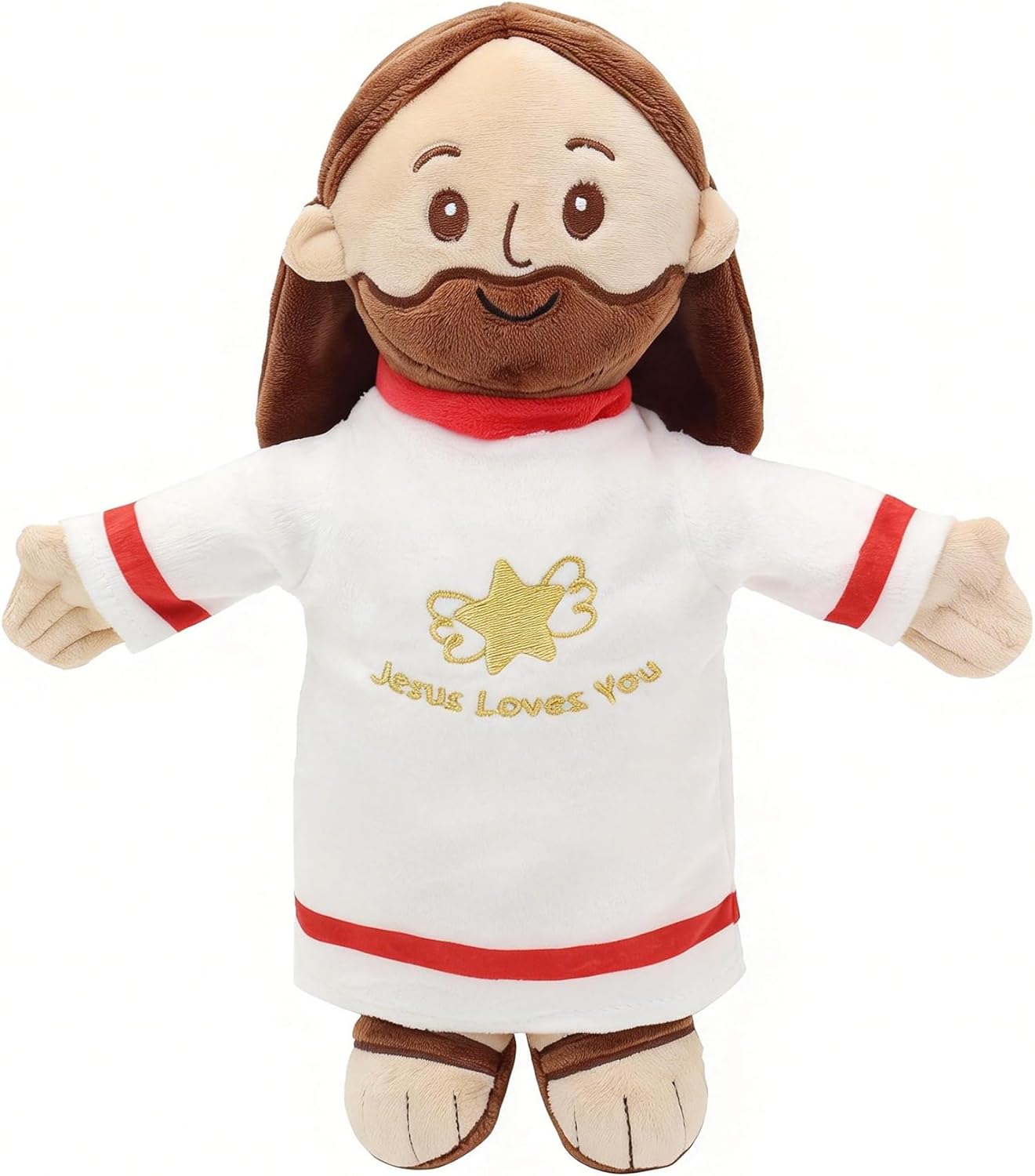 Yelakey 12'' Jesus Plush Jesus Stuffed Doll Christian Plushie Toy for Easter Christmas Church Religious Gift for Kids Adults
