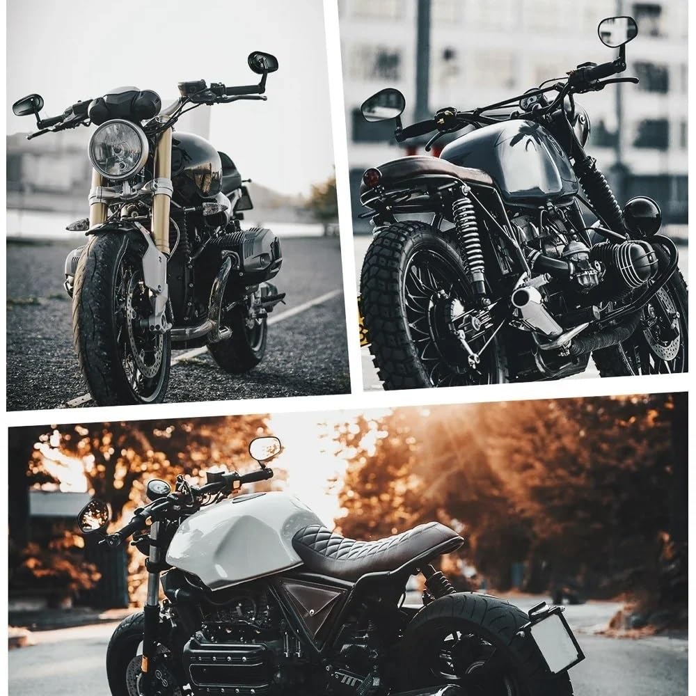 Moto Lusterko końcówkowe kierownicy Motocyklowa k Lusterko Końcowe Kierownicy Motocykla CNC Aluminium Lusterko Wsteczne Uniwersalne 7/8" Skutery ATV UTV