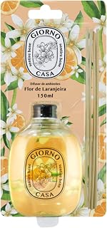 Difusor de fragrância para casa perfumada e aromatizada, Flor de Laranjeira, Giorno Casa, 150 ml, Laranja