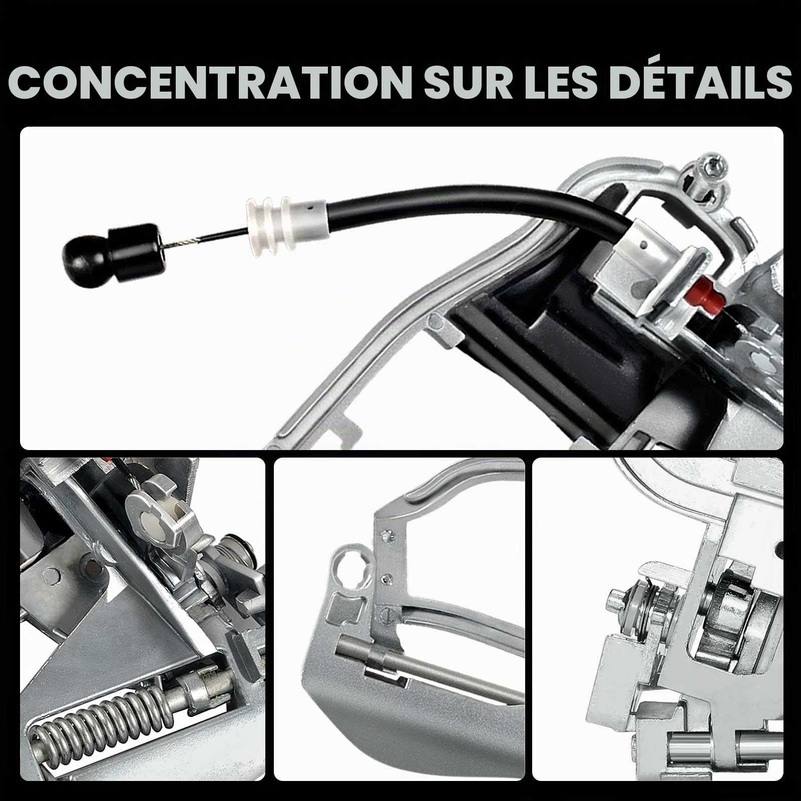 Frankberg Support de poignée de porte de voiture Avant Gauche Compatible avec X5 E53 3.0d 3.0i 4.4i 4.8is 4.6is 2000-2006 SUV Remplacer# 51218243615