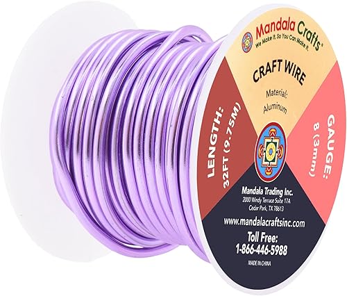 Miniatura 204 de Mandala Crafts - Alambre de aluminio anodizado de calibre 22 para hacer joyas - 137.2 m de alambre flexible surtido y coloreado - Doble para bonsái